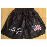 Mike Tyson Signed Boxing Shorts