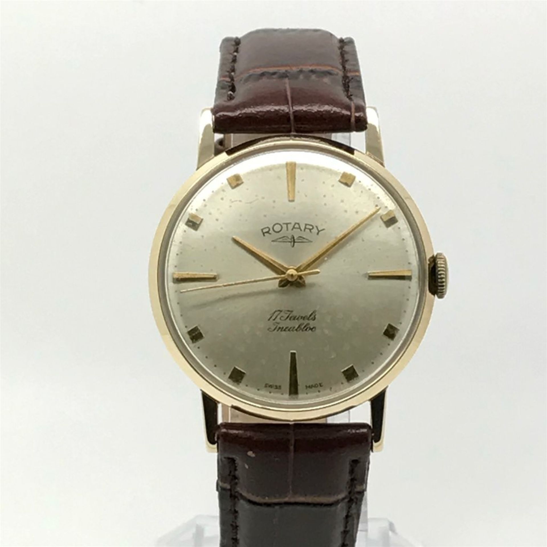 ROTARY Vintage 9ct Gold Mens Watch, Manual Wind