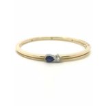 Sapphire & Diamond Bangle, 18ct Yellow Gold