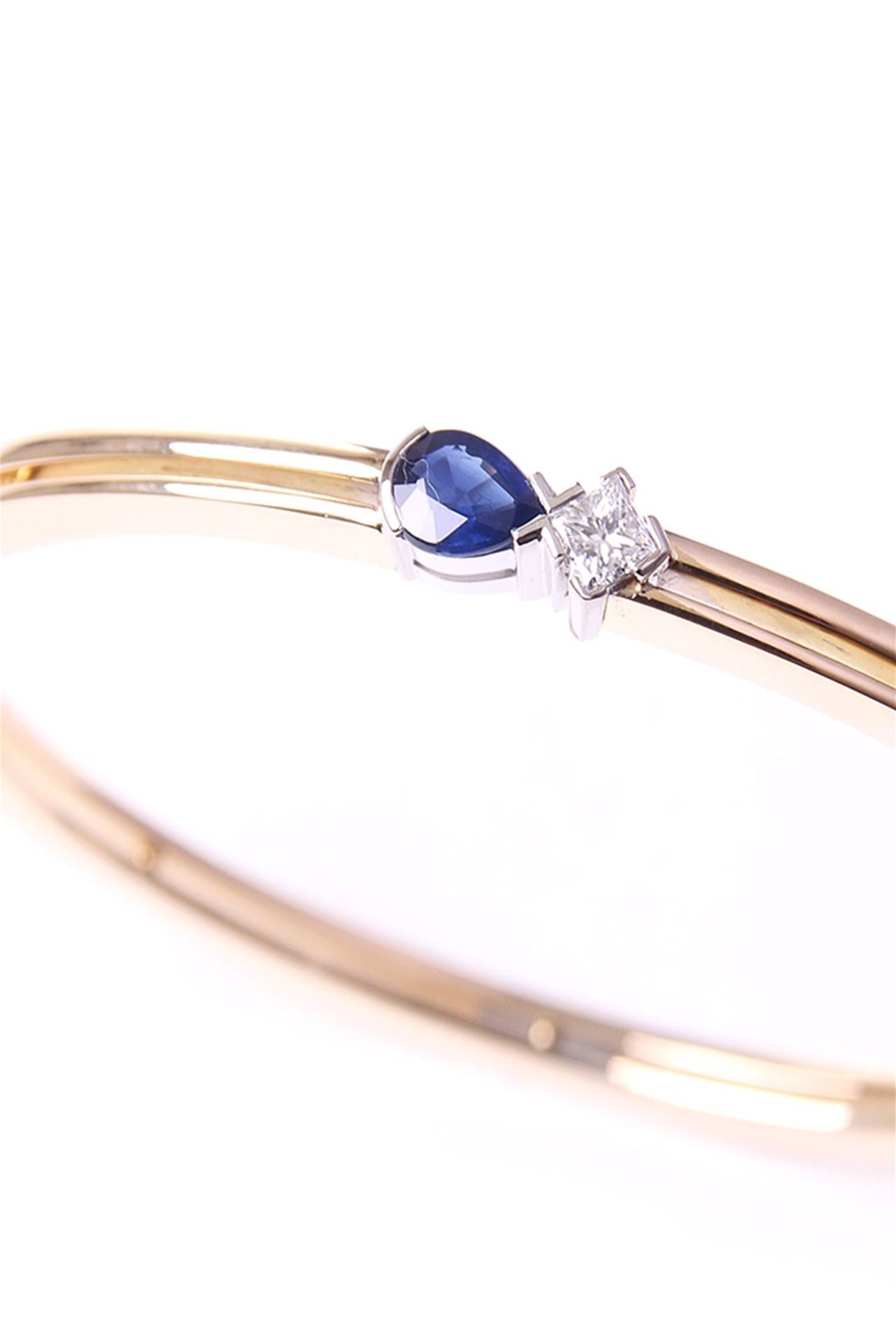 Sapphire & Diamond Bangle, 18ct Yellow Gold - Image 2 of 5