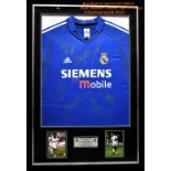 Real Madrid Shirt Signed By Galacticos of 2004