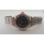 Breitling Callistino Ladies Quartz Blue Dial Watch 18CT Gold Trimmings Model No: B52045