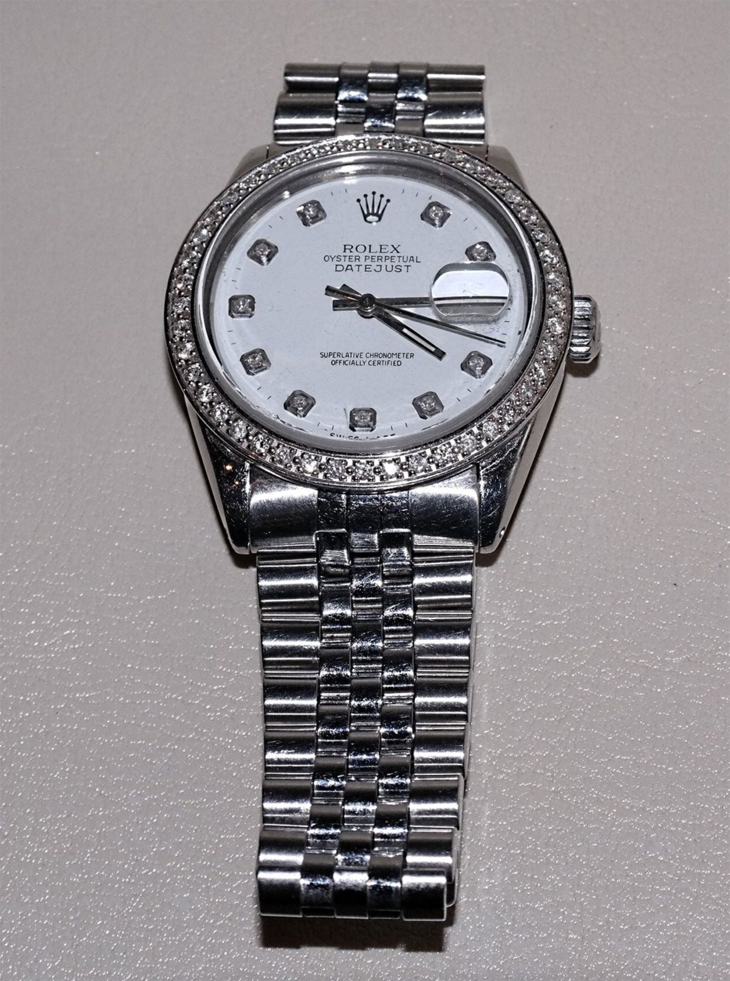 Mens Rolex Oyster Perpetual Datejust, White Diamond Dial 36mm - Image 2 of 5