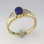 A "Fully Restored" Oval Sapphire and Diamond Ring.