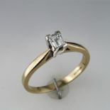 A "Millenium" Cut Diamond Solitaire