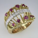 A Bespoke Ruby and Diamond Ring