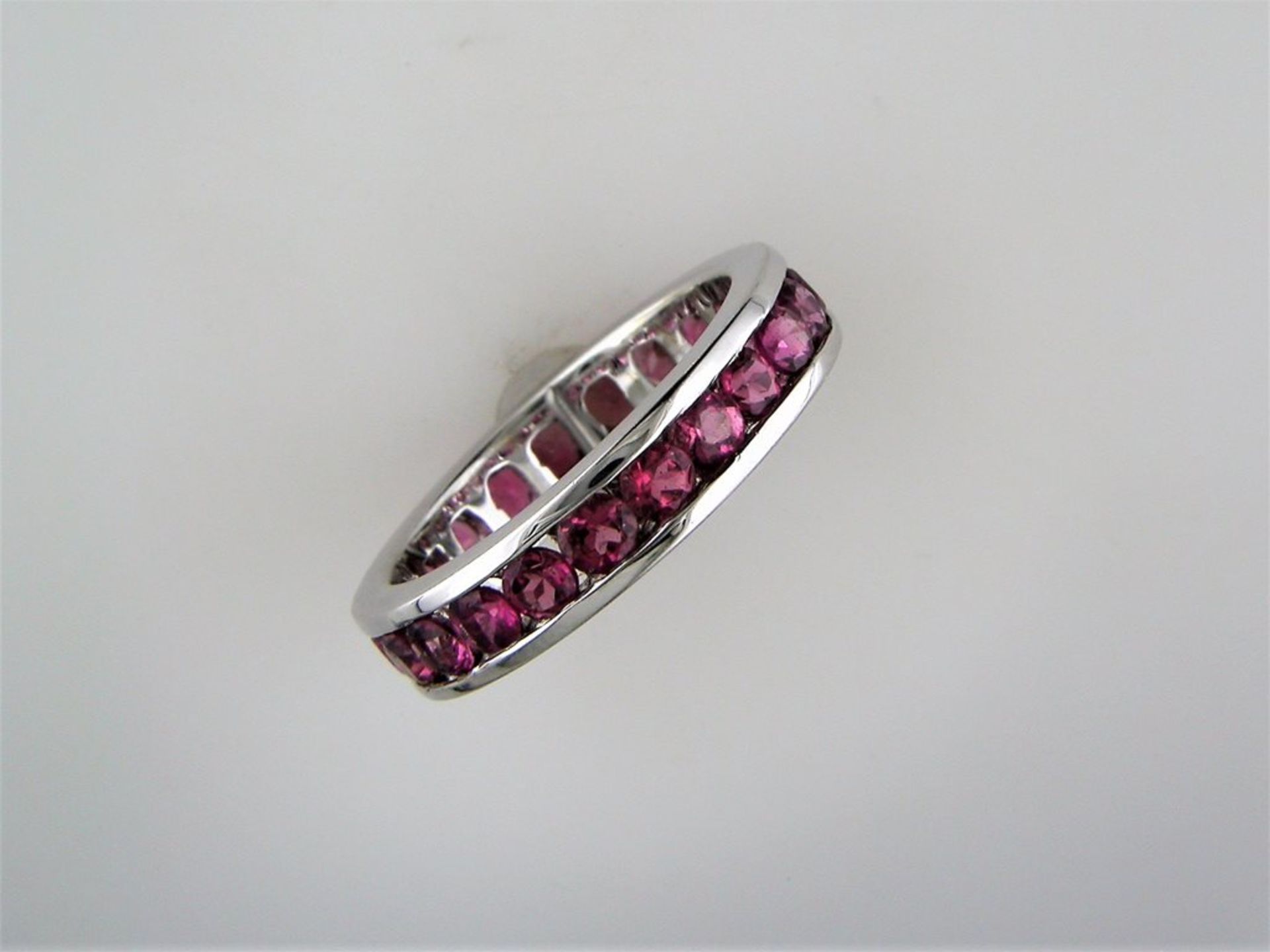 A Pink Tourmaline Full Eternity Ring