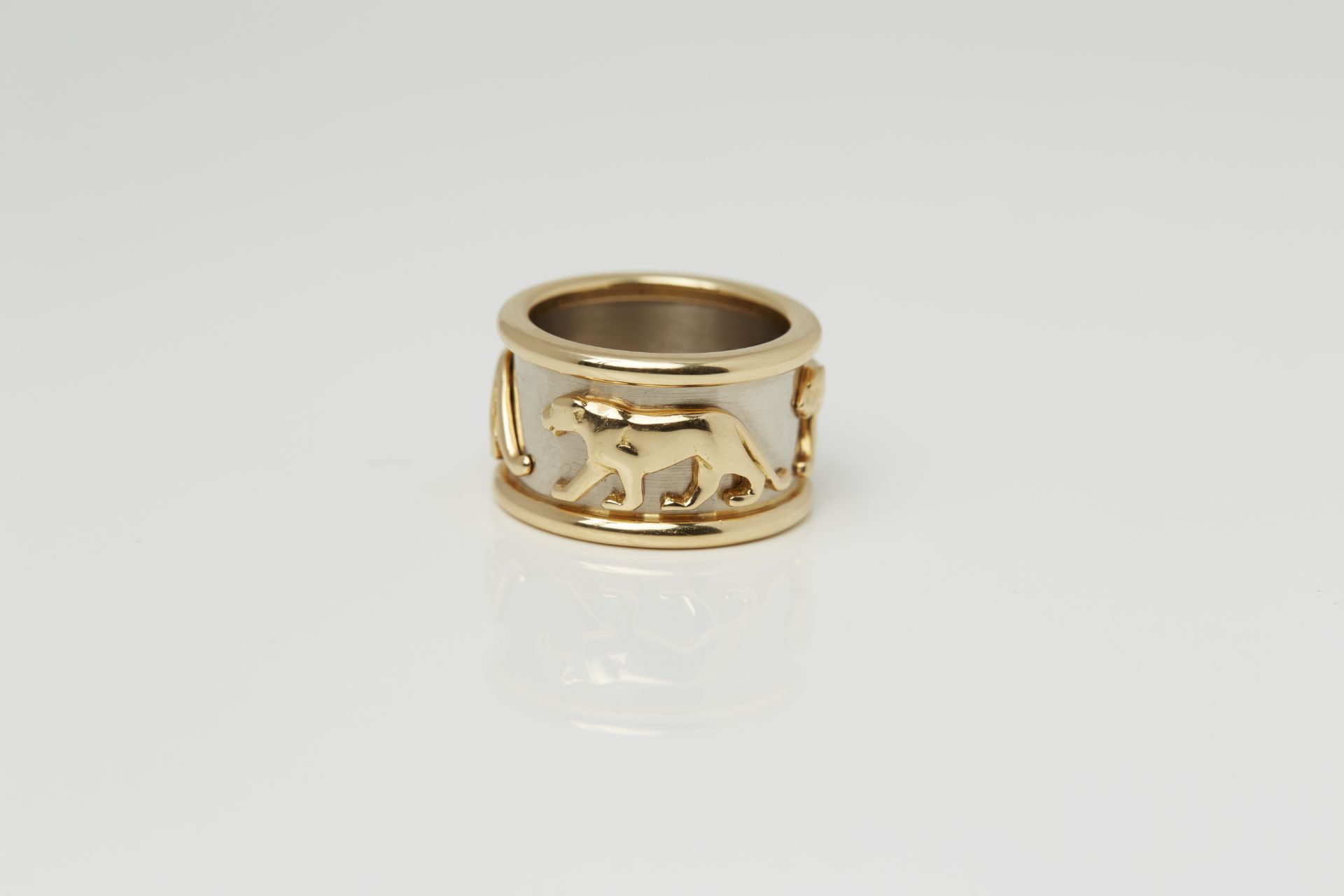 Cartier 18k Yellow & 18 White Gold Panthre Ring - Image 16 of 20
