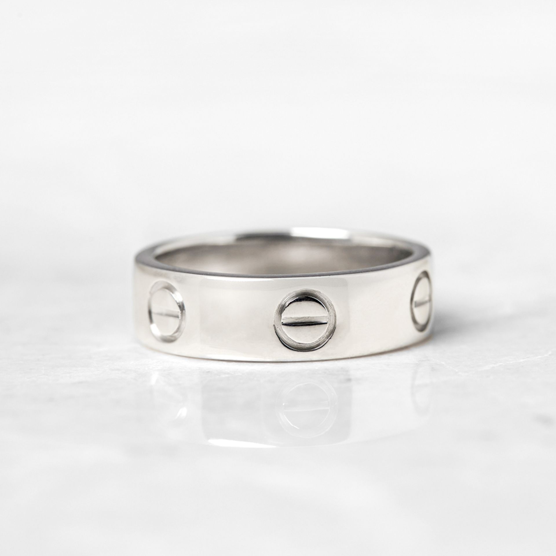 Cartier 18k White Gold Love Ring - Image 2 of 6