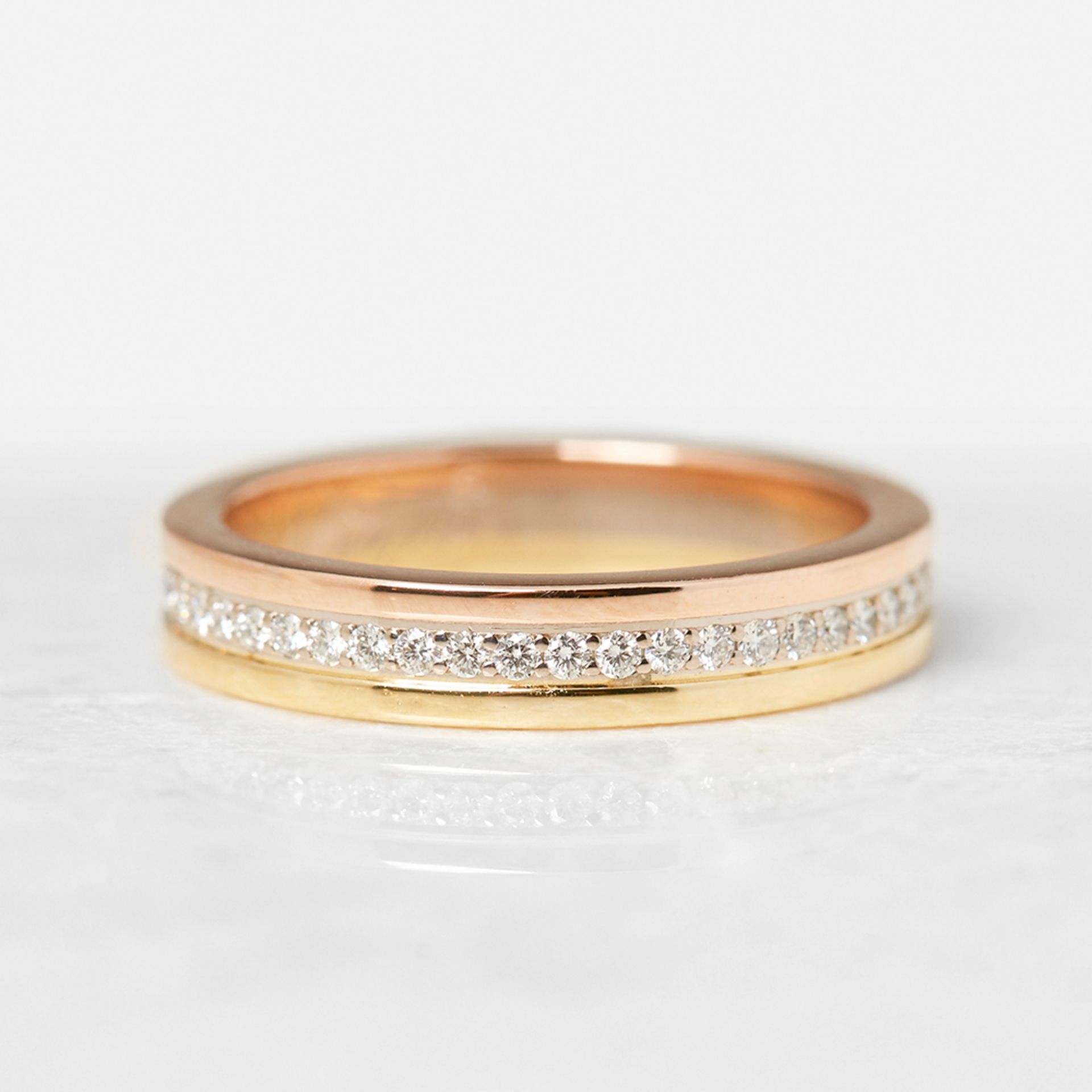 Cartier 18k Yellow, White & Rose Gold Diamond Eternity Ring - Image 4 of 6