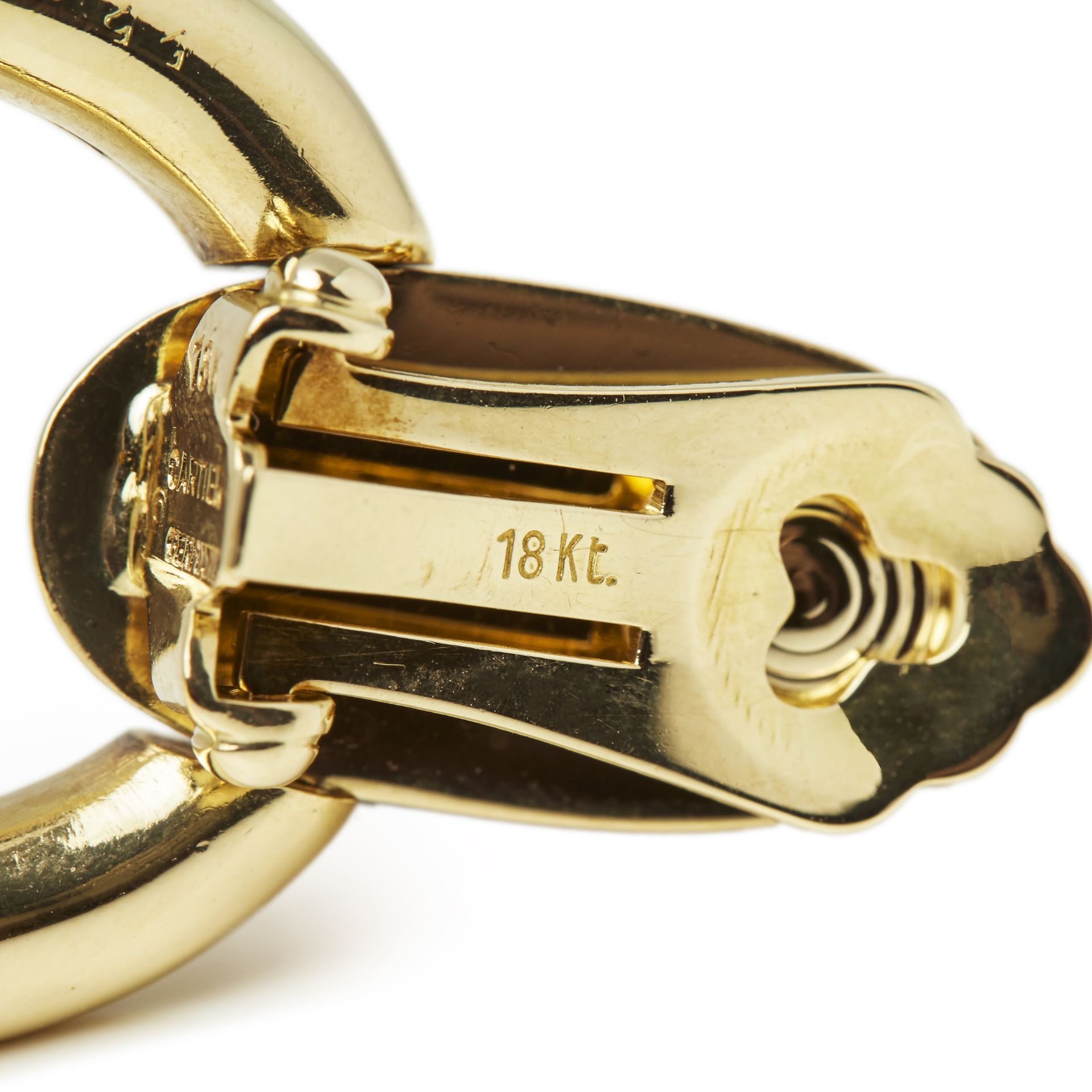 Cartier 18k Yellow Gold Door Knocker Earrings - Image 8 of 14