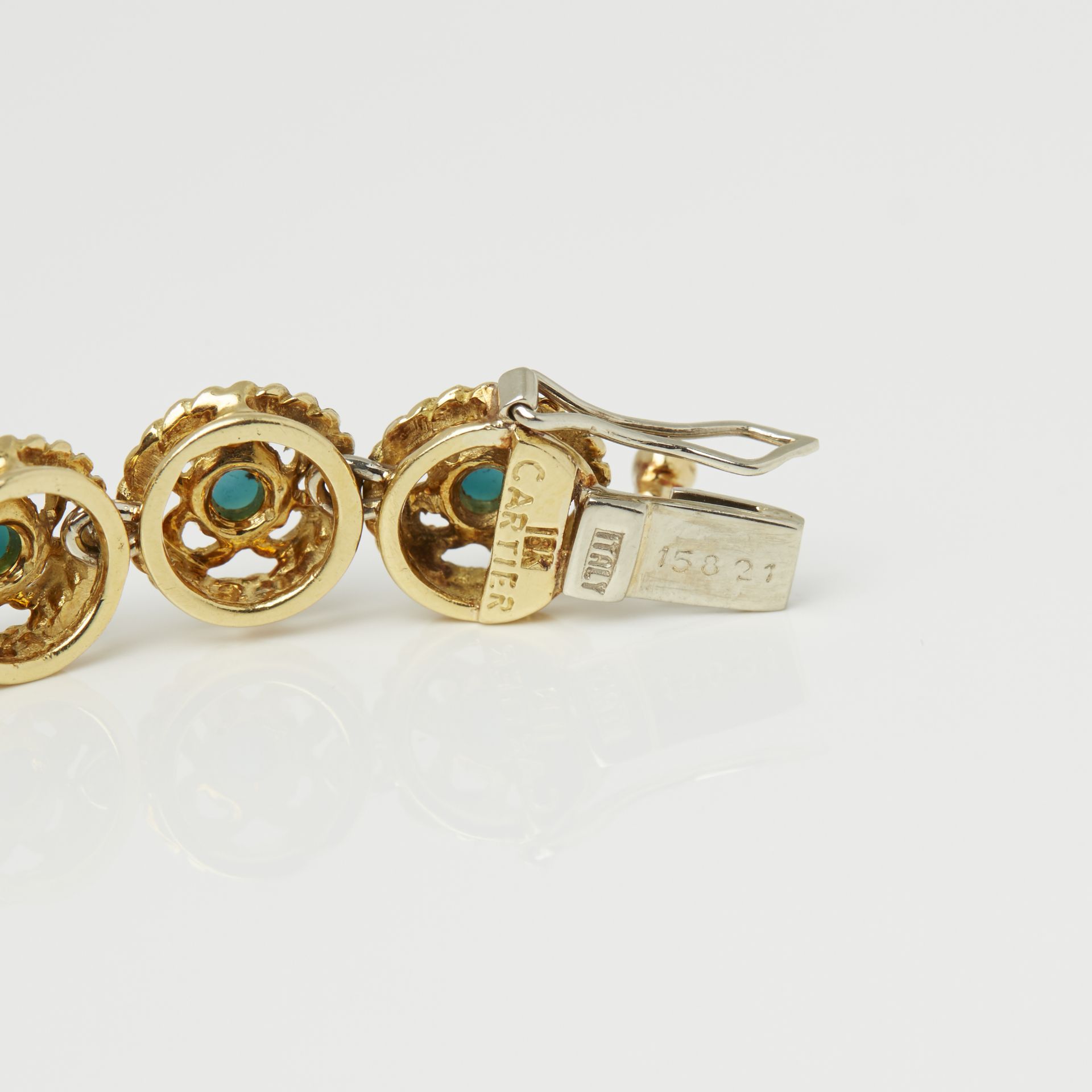 Cartier 18k Yellow Gold Turquoise Bracelet - Image 12 of 12