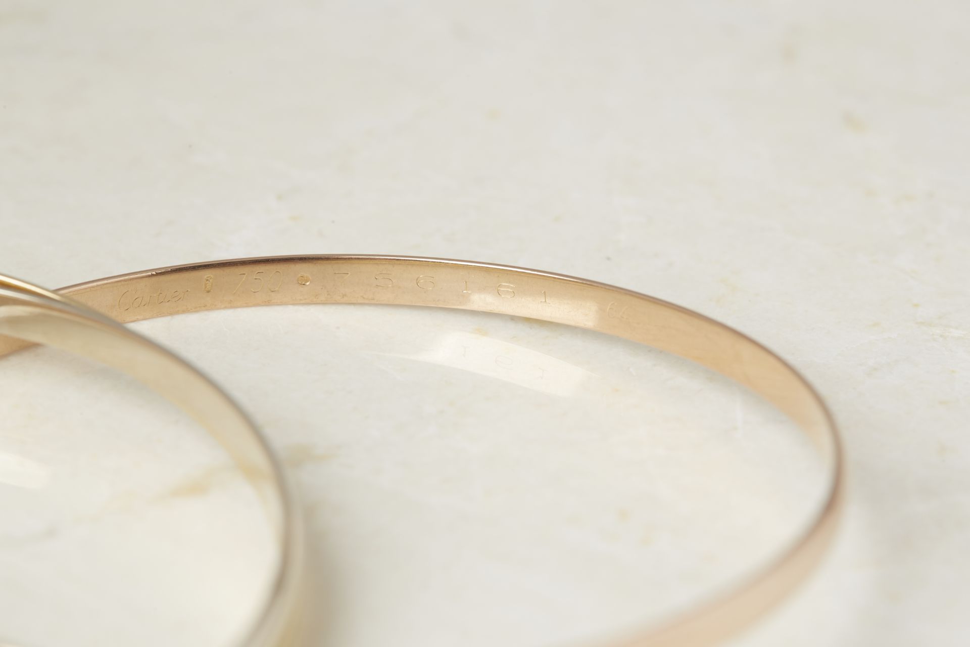 Cartier 18k Yellow, White & Rose Gold Trinity Bracelet - Image 8 of 22