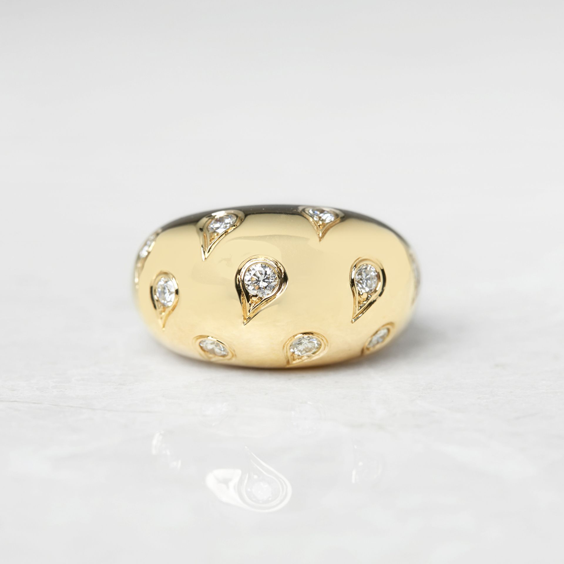 Cartier 18k Yellow Gold 1.00ct Diamond Bombe Ring - Image 2 of 7