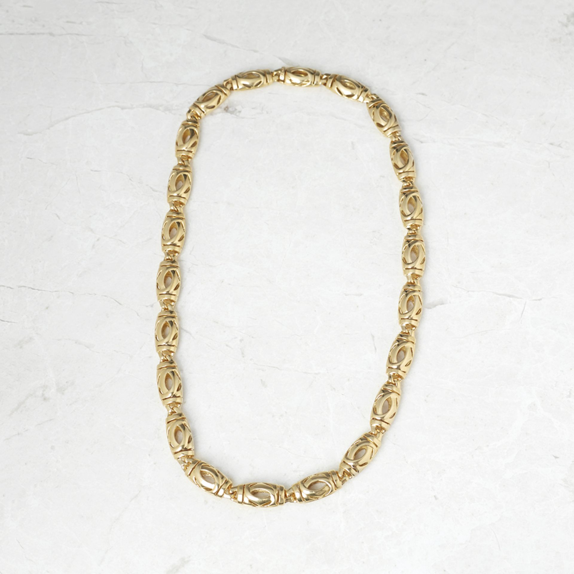 Cartier 18k Yellow Gold Double C Design Necklace - Image 6 of 6