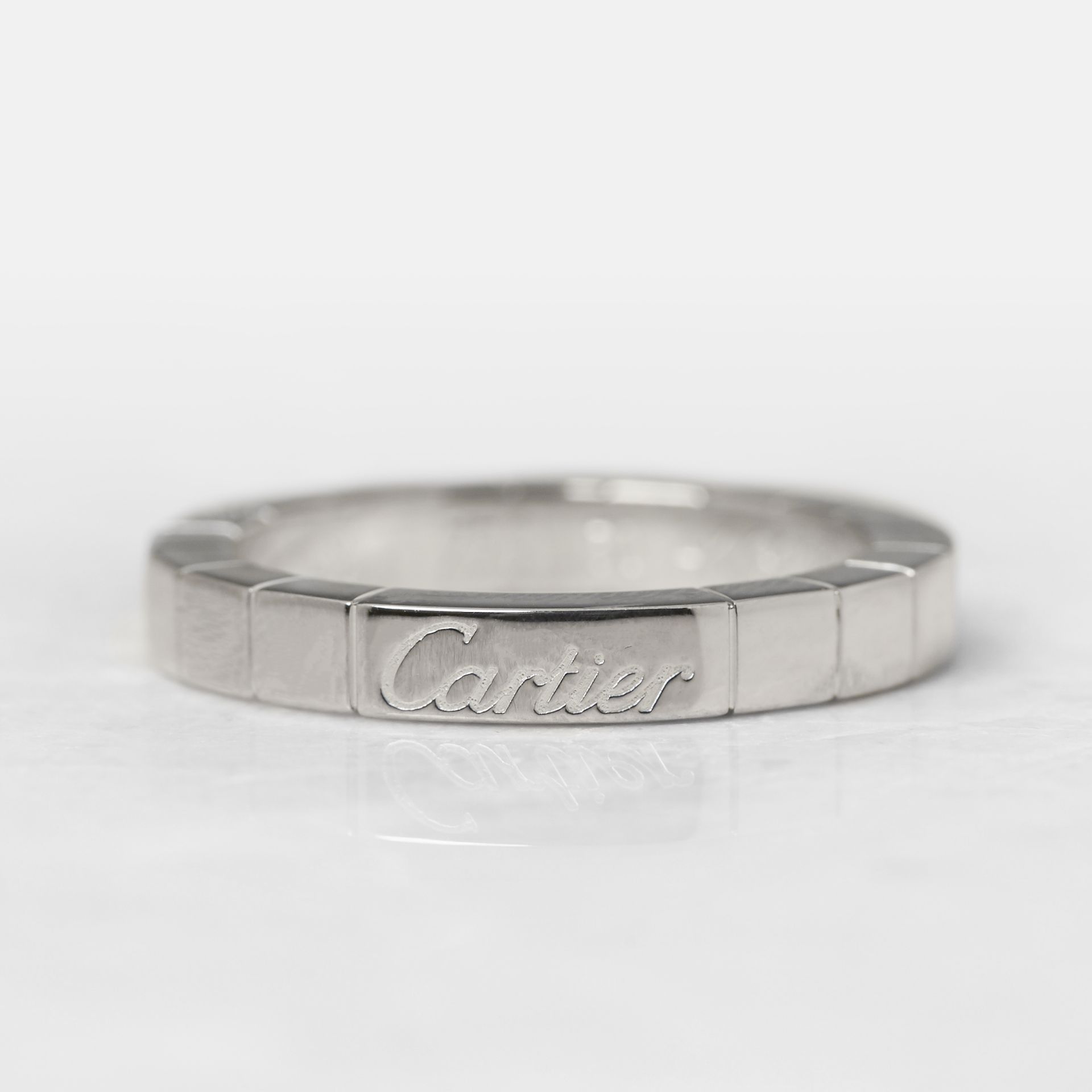 Cartier 18k White Gold Lanieres Ring - Image 8 of 13