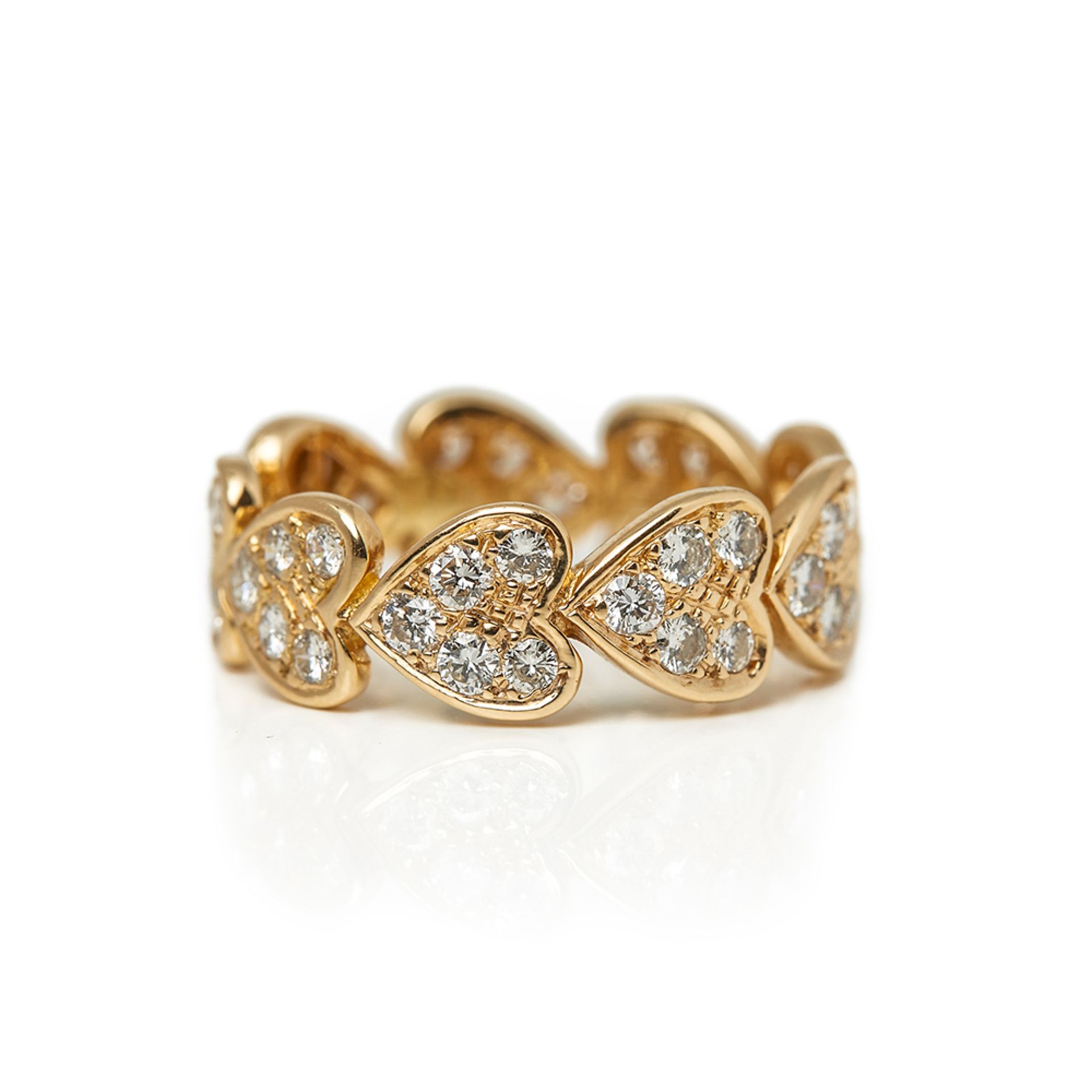 Cartier 18k Yellow Gold Diamond Heart Ring - Image 5 of 23
