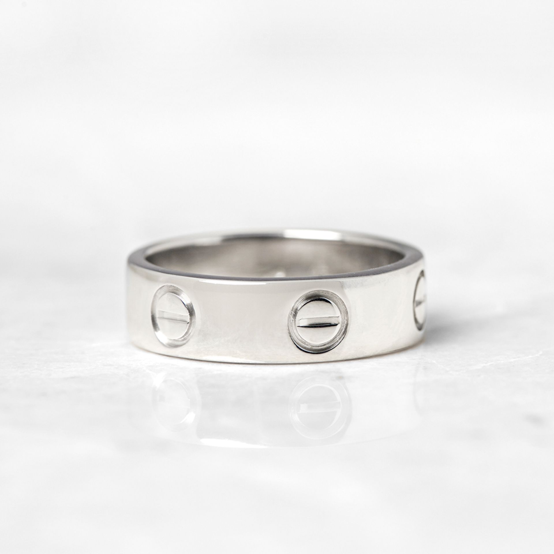 Cartier 18k White Gold Love Ring - Image 4 of 6