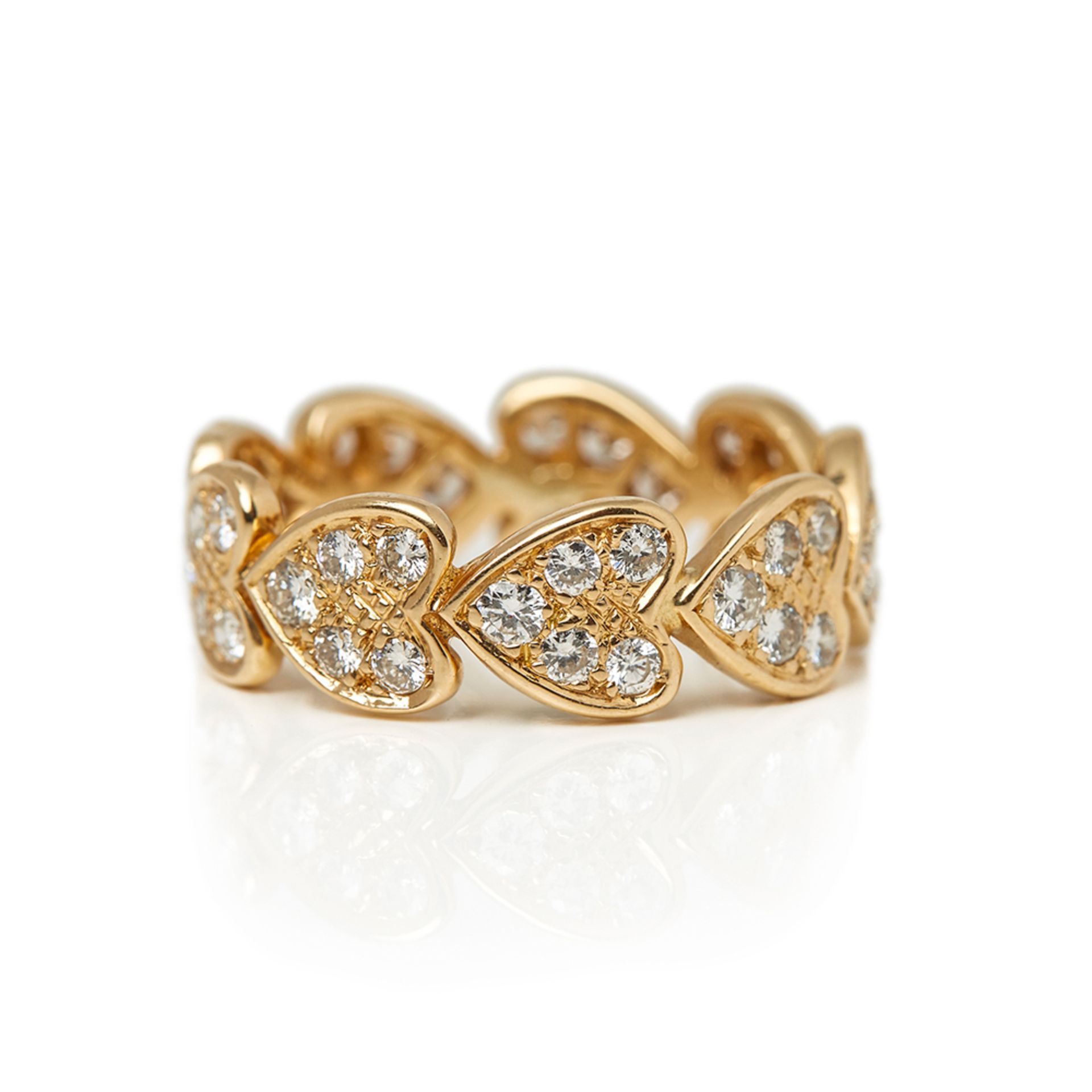 Cartier 18k Yellow Gold Diamond Heart Ring - Image 6 of 23