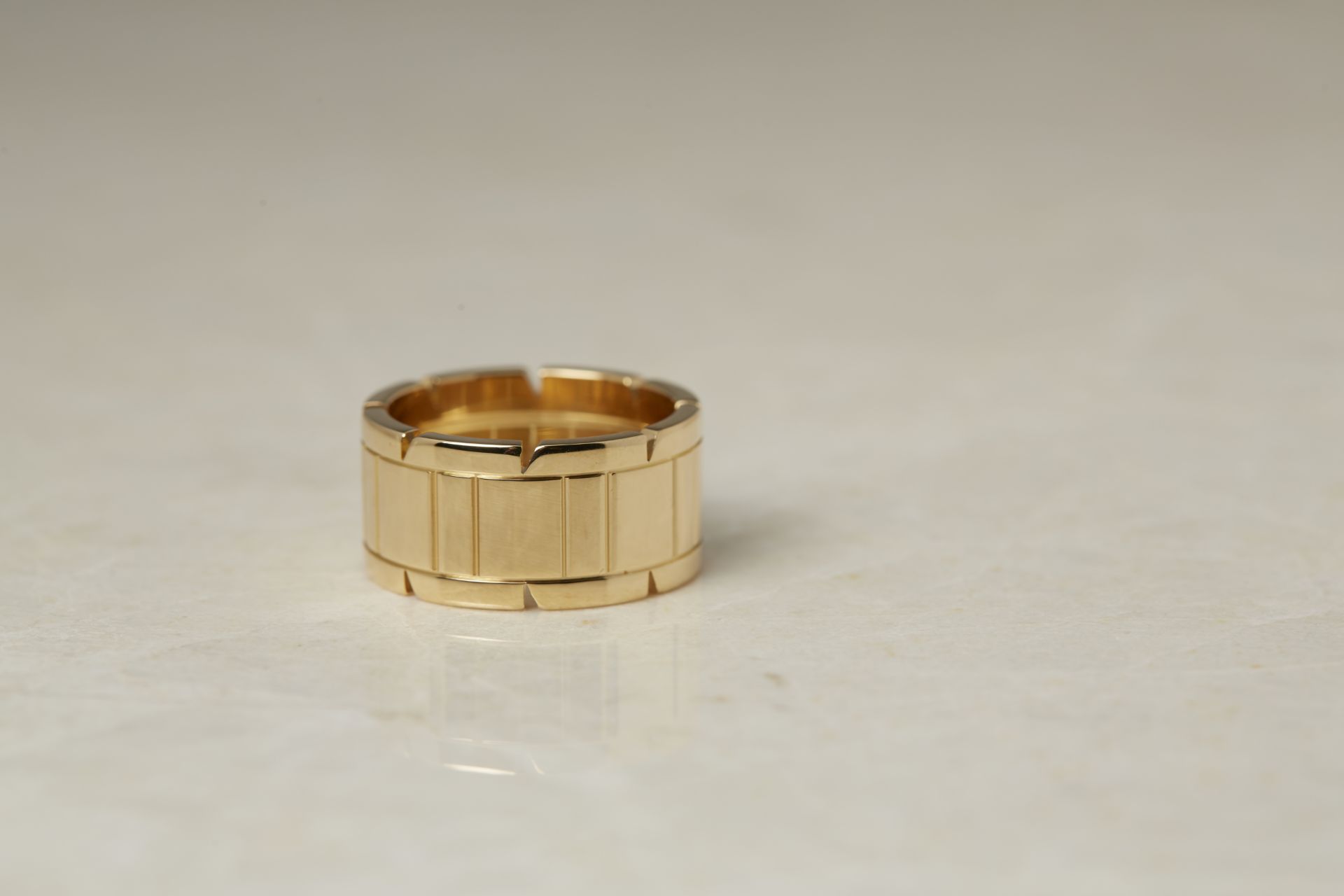 Cartier 18k Yellow Gold Tank Francaise Ring - Image 4 of 8