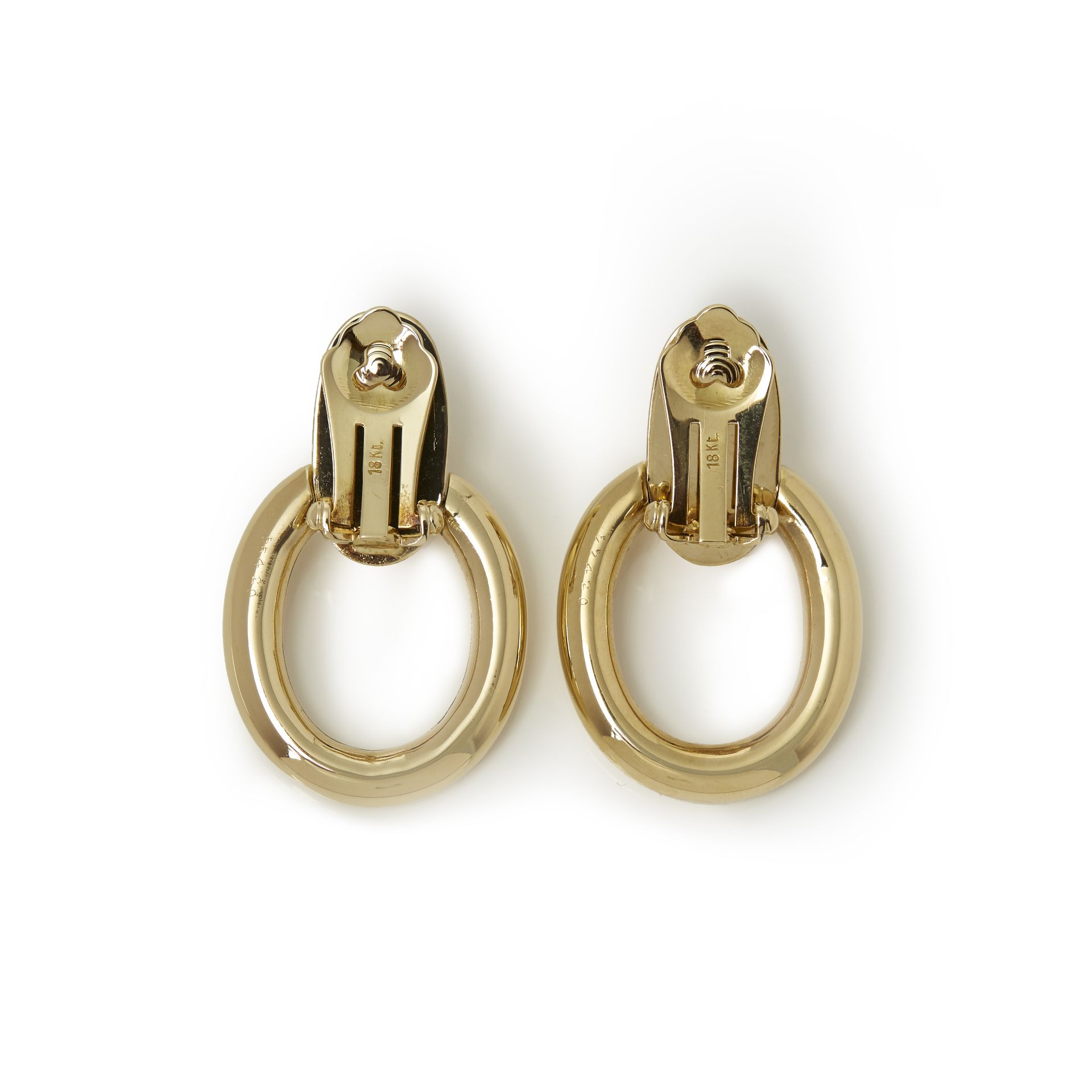 Cartier 18k Yellow Gold Door Knocker Earrings - Image 3 of 14