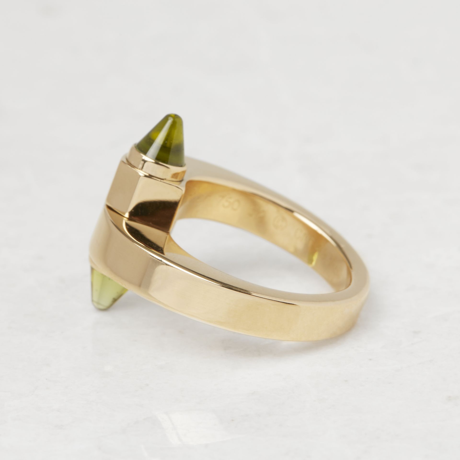 Cartier 18k Yellow Gold Peridot Menotte Ring - Image 9 of 11