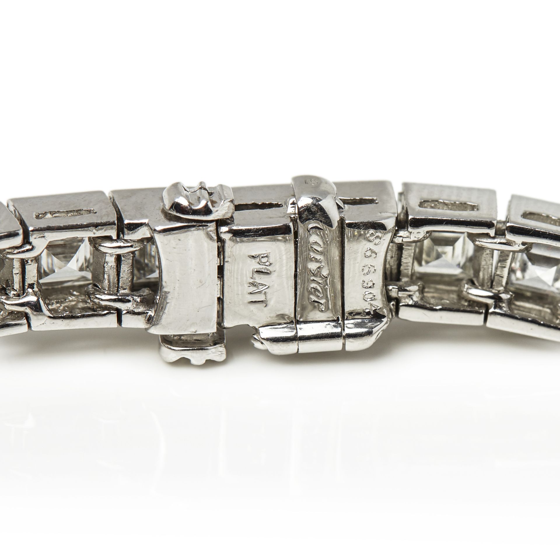 Cartier Platinum Diamond Tennis Bracelet - Image 10 of 12