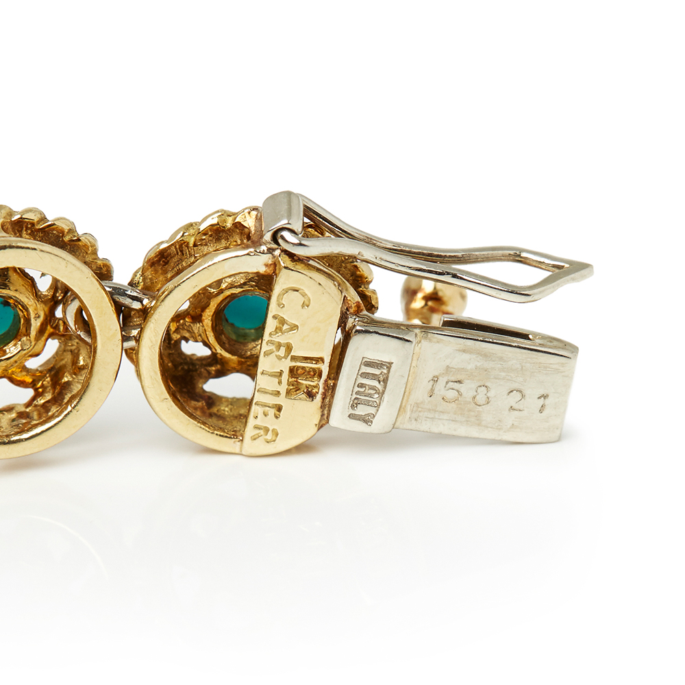 Cartier 18k Yellow Gold Turquoise Bracelet - Image 5 of 12