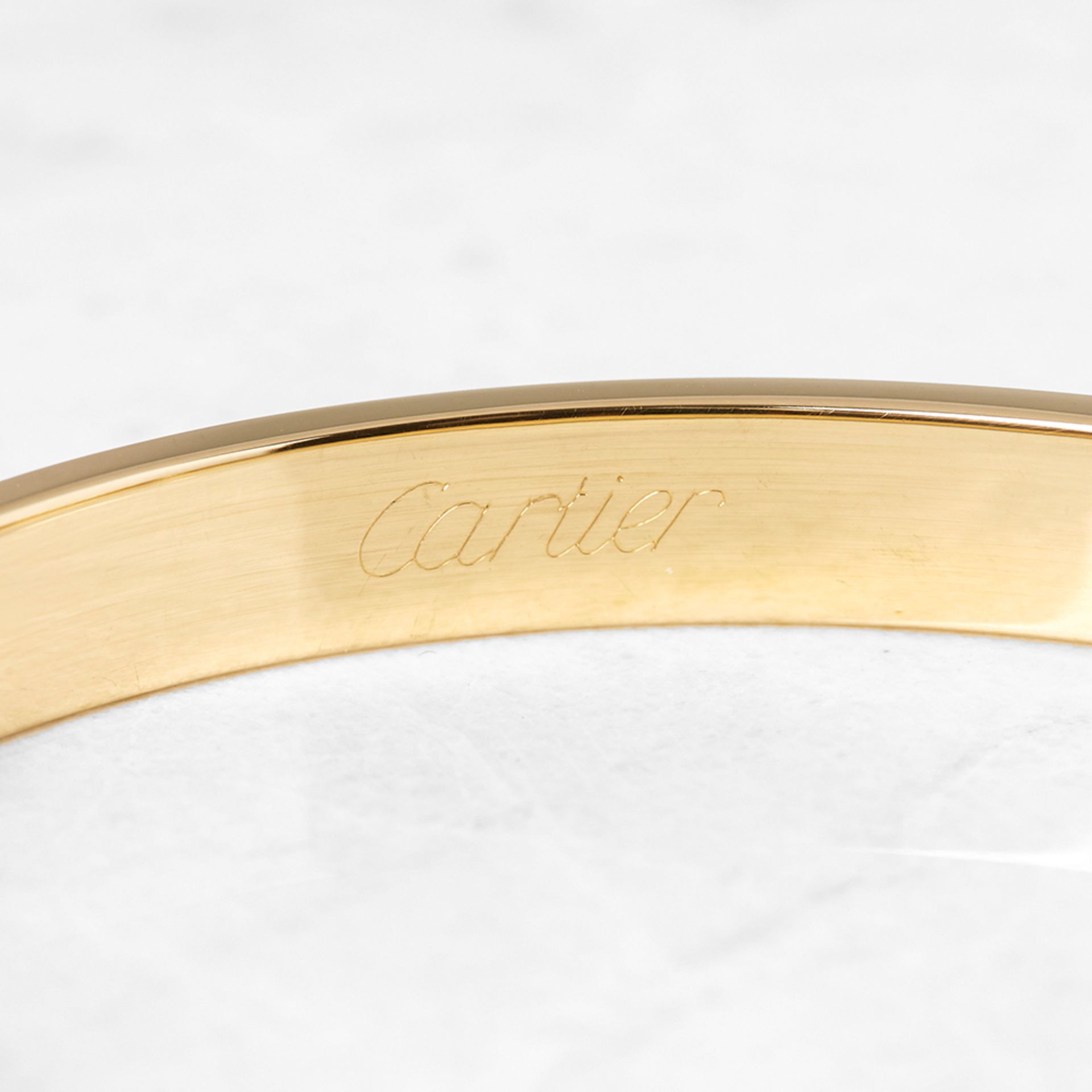 Cartier 18k Yellow Gold Love Bracelet Size 17 - Image 6 of 12