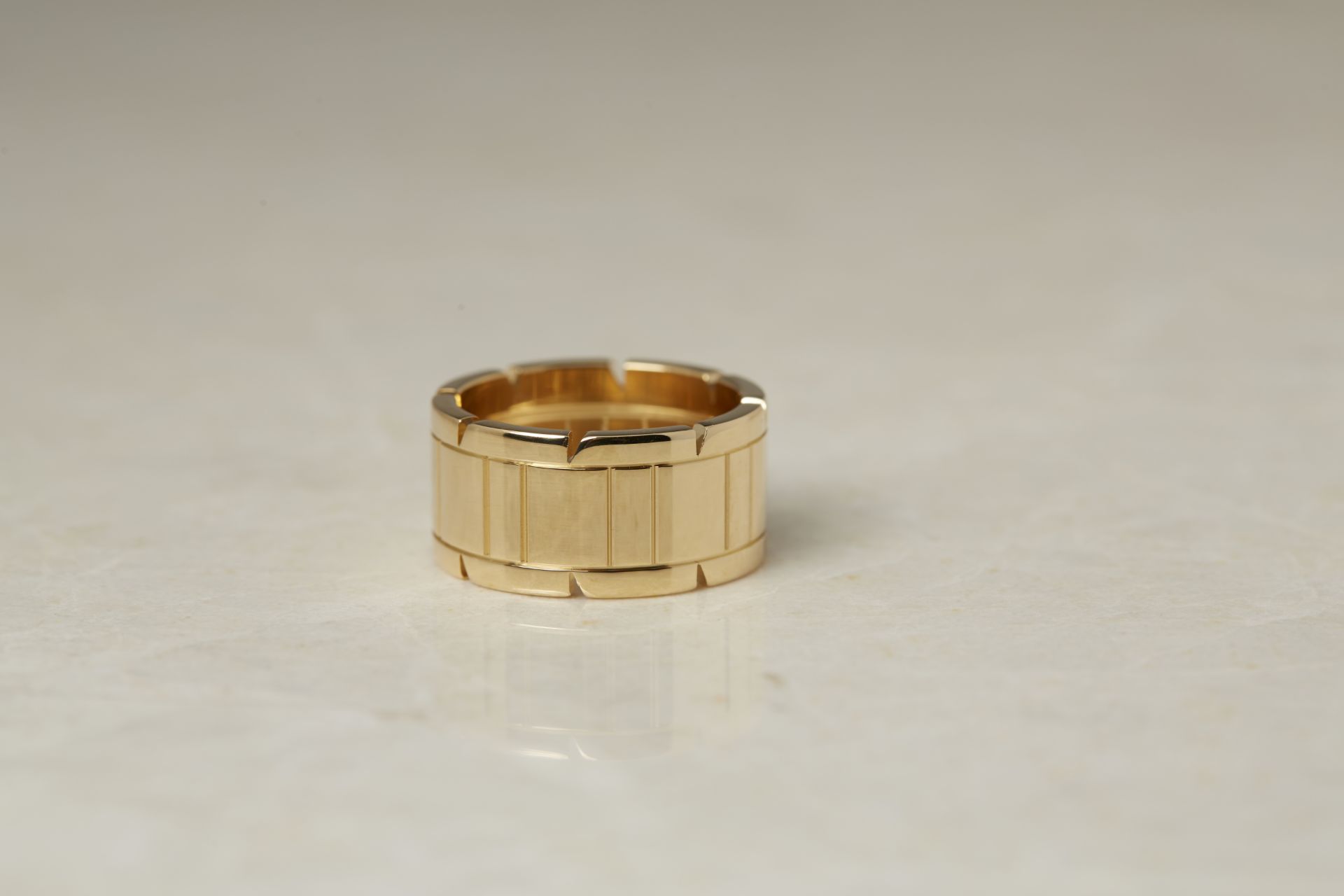 Cartier 18k Yellow Gold Tank Francaise Ring - Image 2 of 8