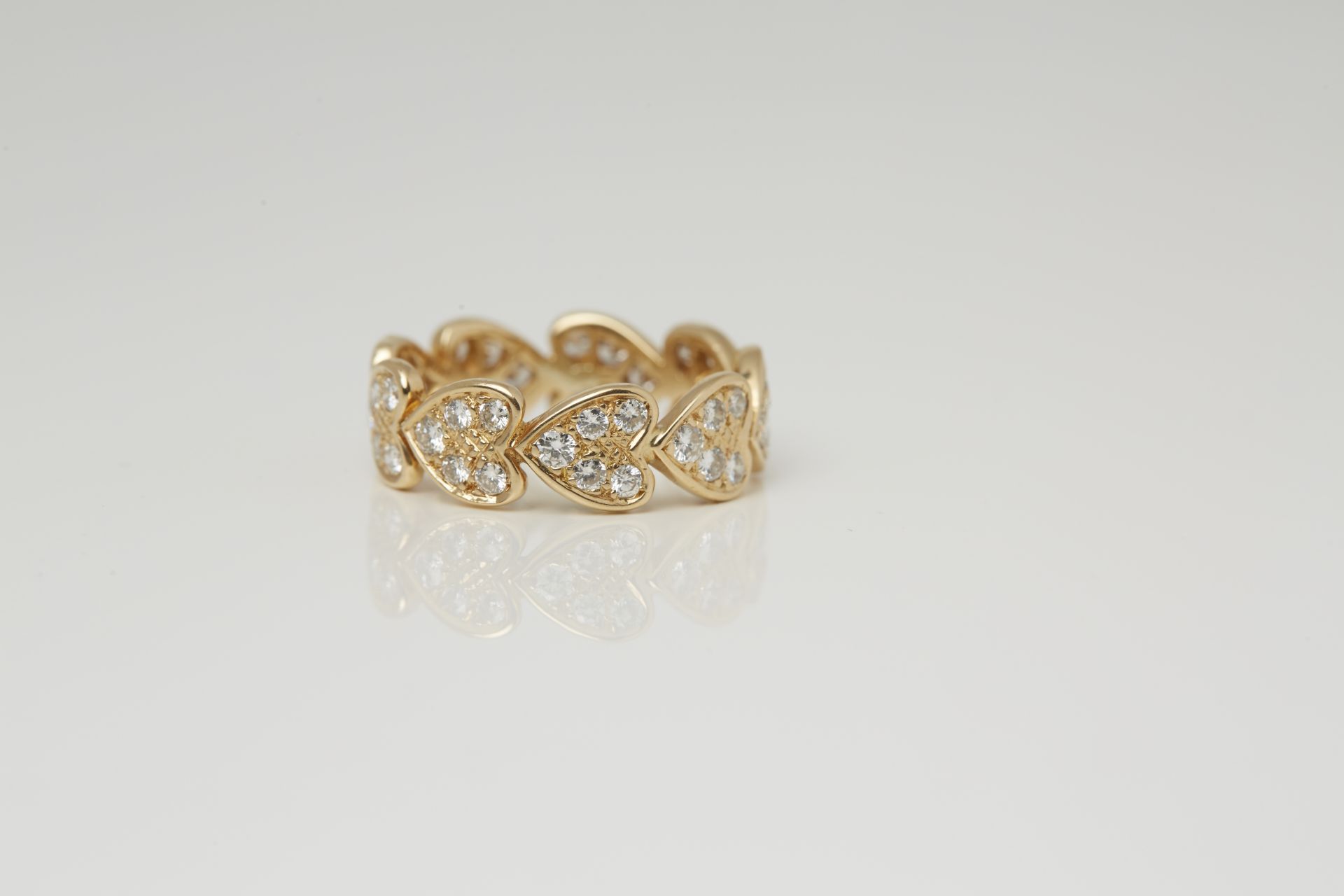 Cartier 18k Yellow Gold Diamond Heart Ring - Image 20 of 23