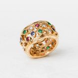 Cartier 18k Yellow Gold Multi-Gem Ring