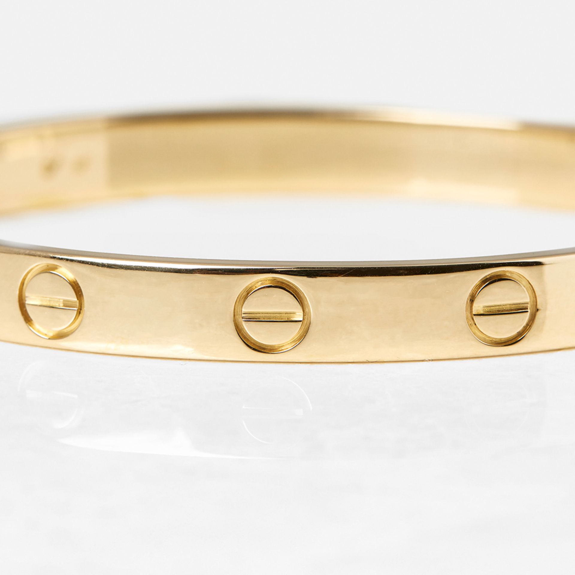 Cartier 18k Yellow Gold Love Bracelet Size 17 - Image 4 of 12