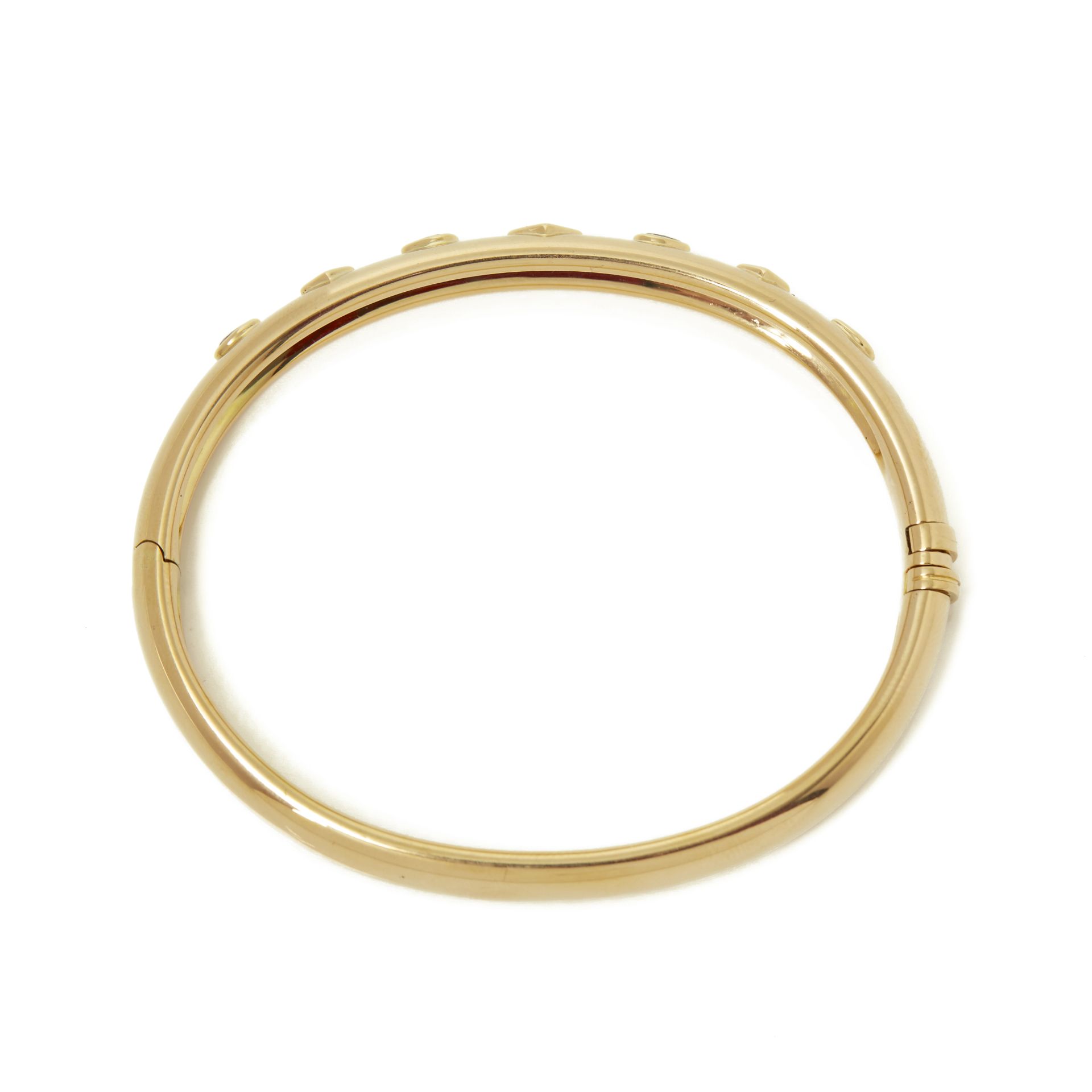 Cartier 18k Yellow Gold Sapphire & Diamond Cuff Bracelet - Image 10 of 12