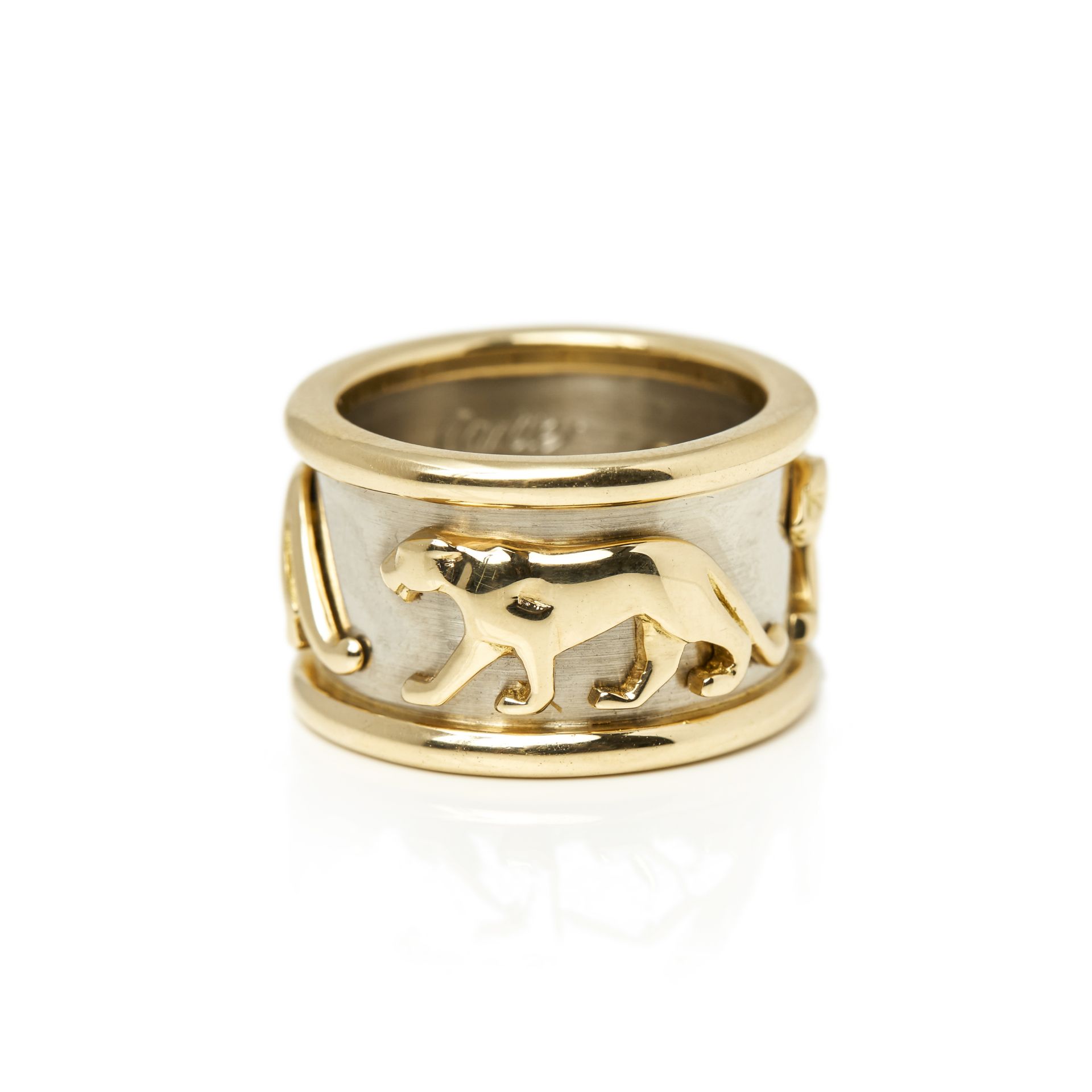 Cartier 18k Yellow & 18 White Gold Panthre Ring - Image 14 of 20