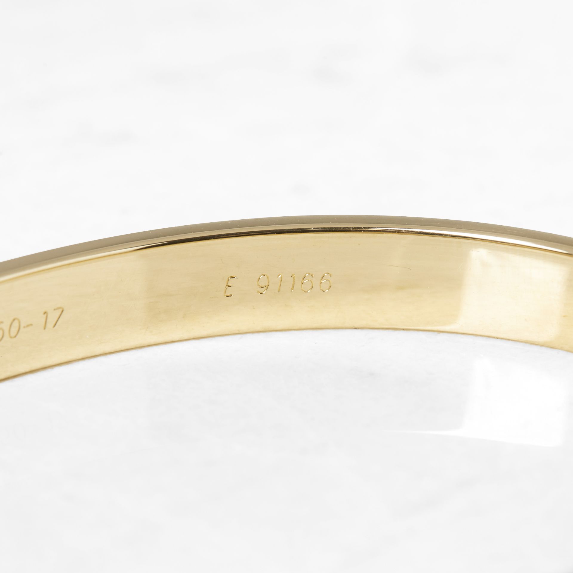 Cartier 18k Yellow Gold Love Bracelet Size 17 - Image 11 of 12