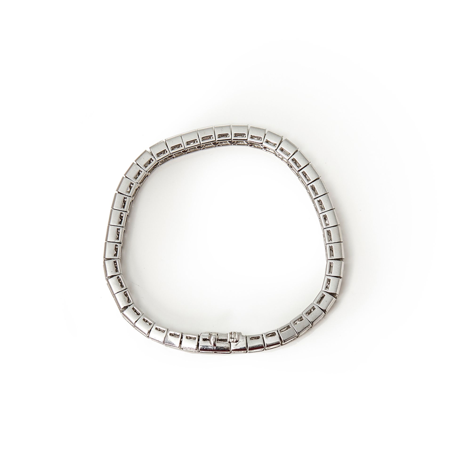 Cartier Platinum Diamond Tennis Bracelet - Image 7 of 12