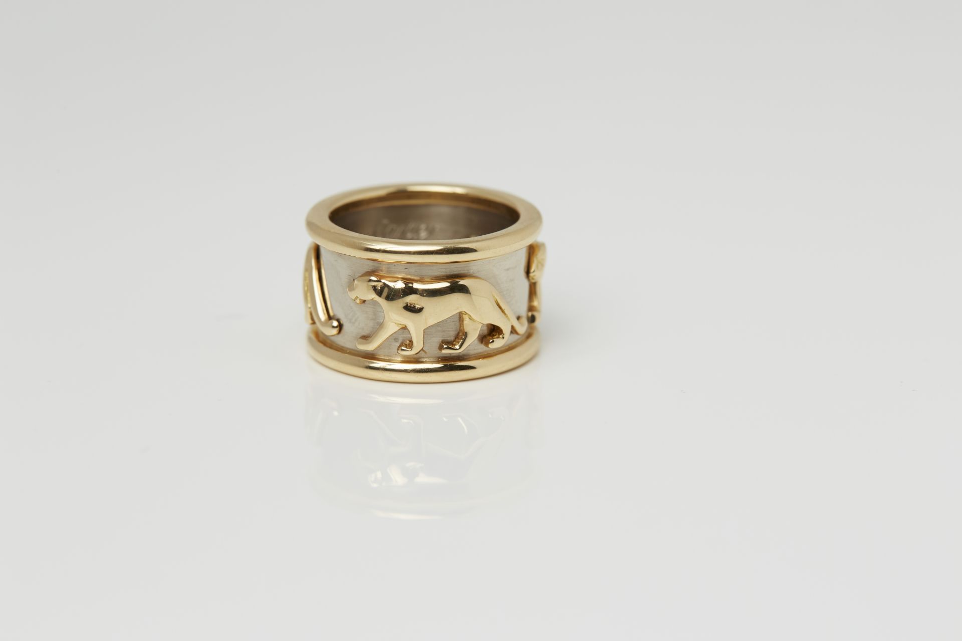Cartier 18k Yellow & 18 White Gold Panthre Ring - Image 7 of 20