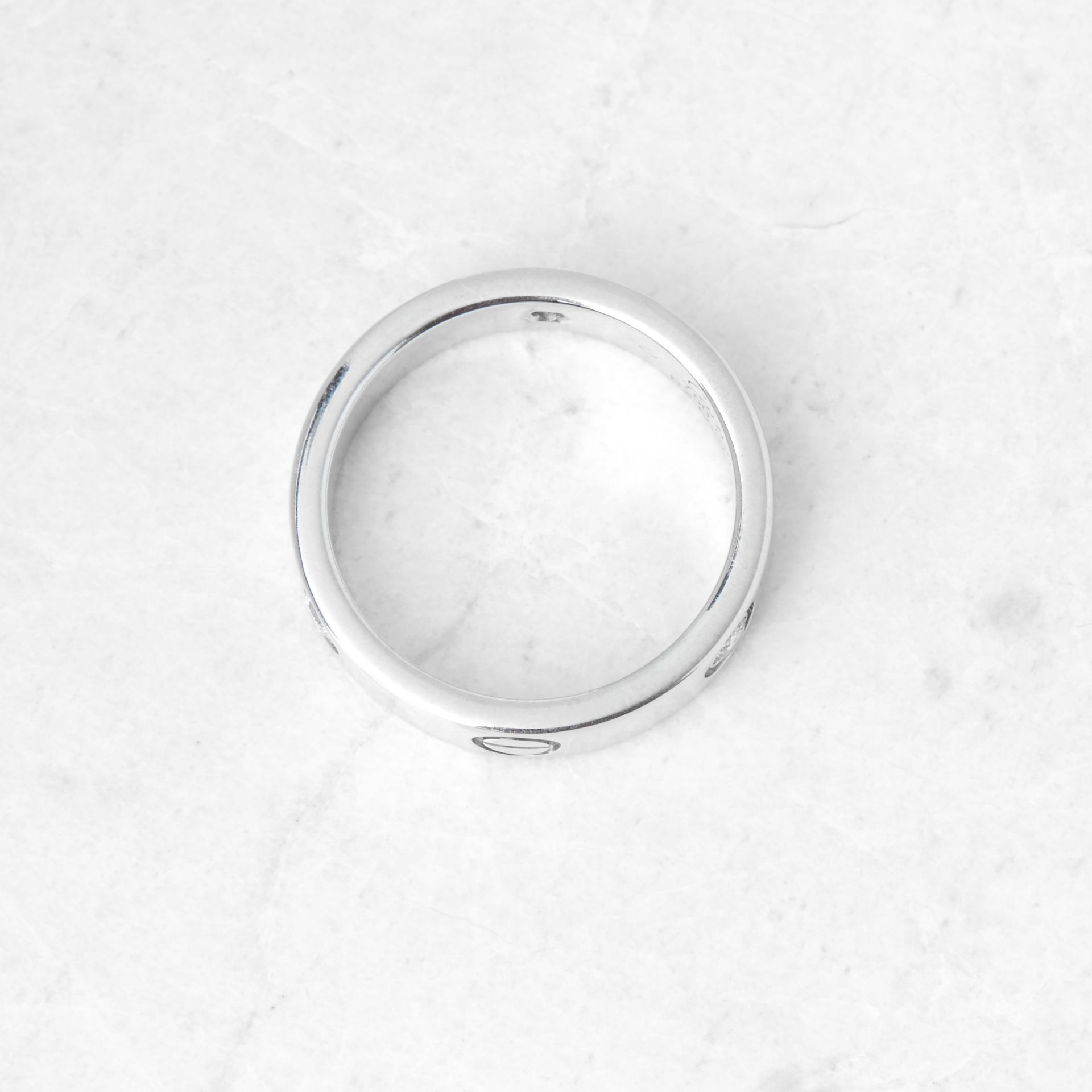 Cartier 18k White Gold 3 Diamond Love Ring - Image 5 of 9