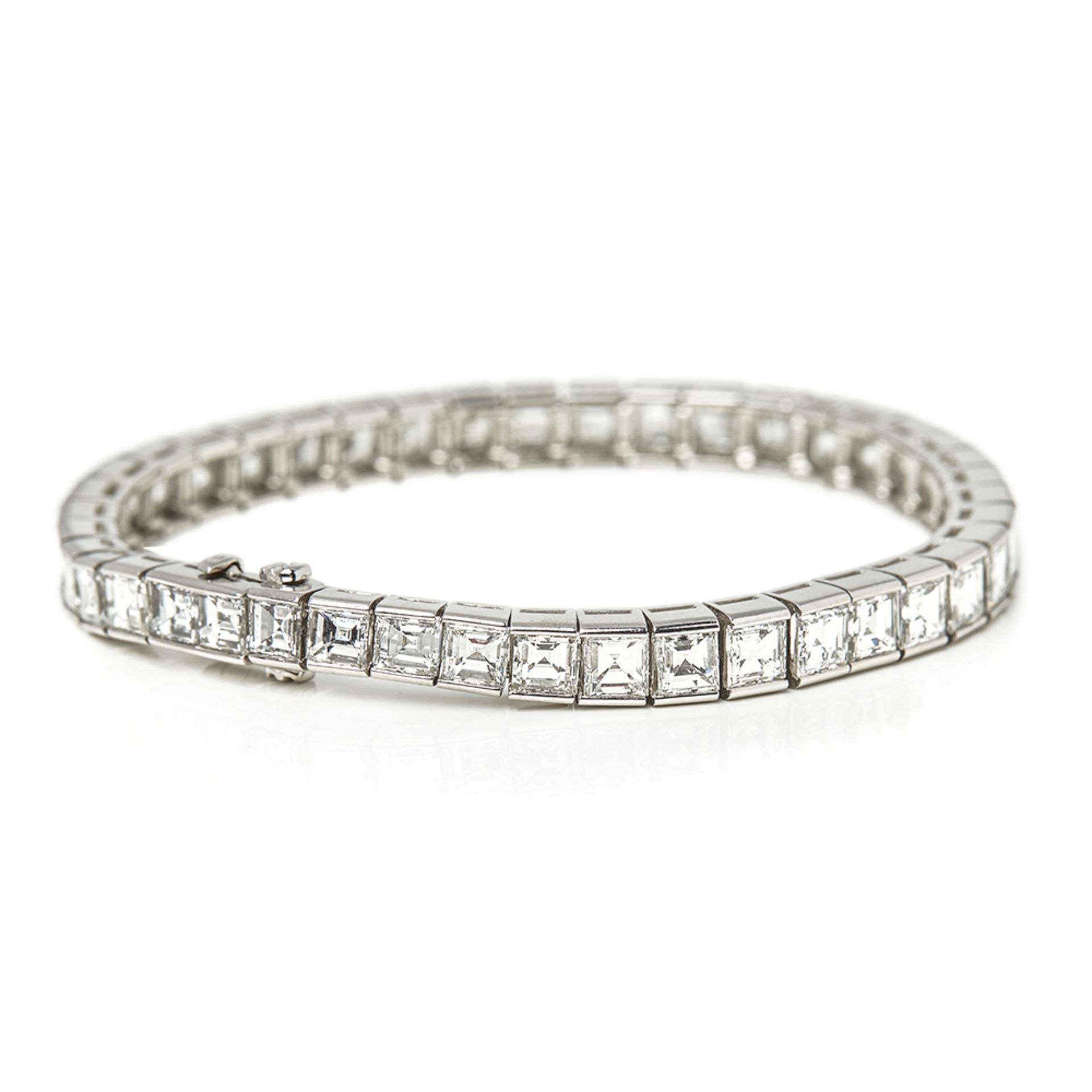 Cartier Platinum Diamond Tennis Bracelet - Image 2 of 12