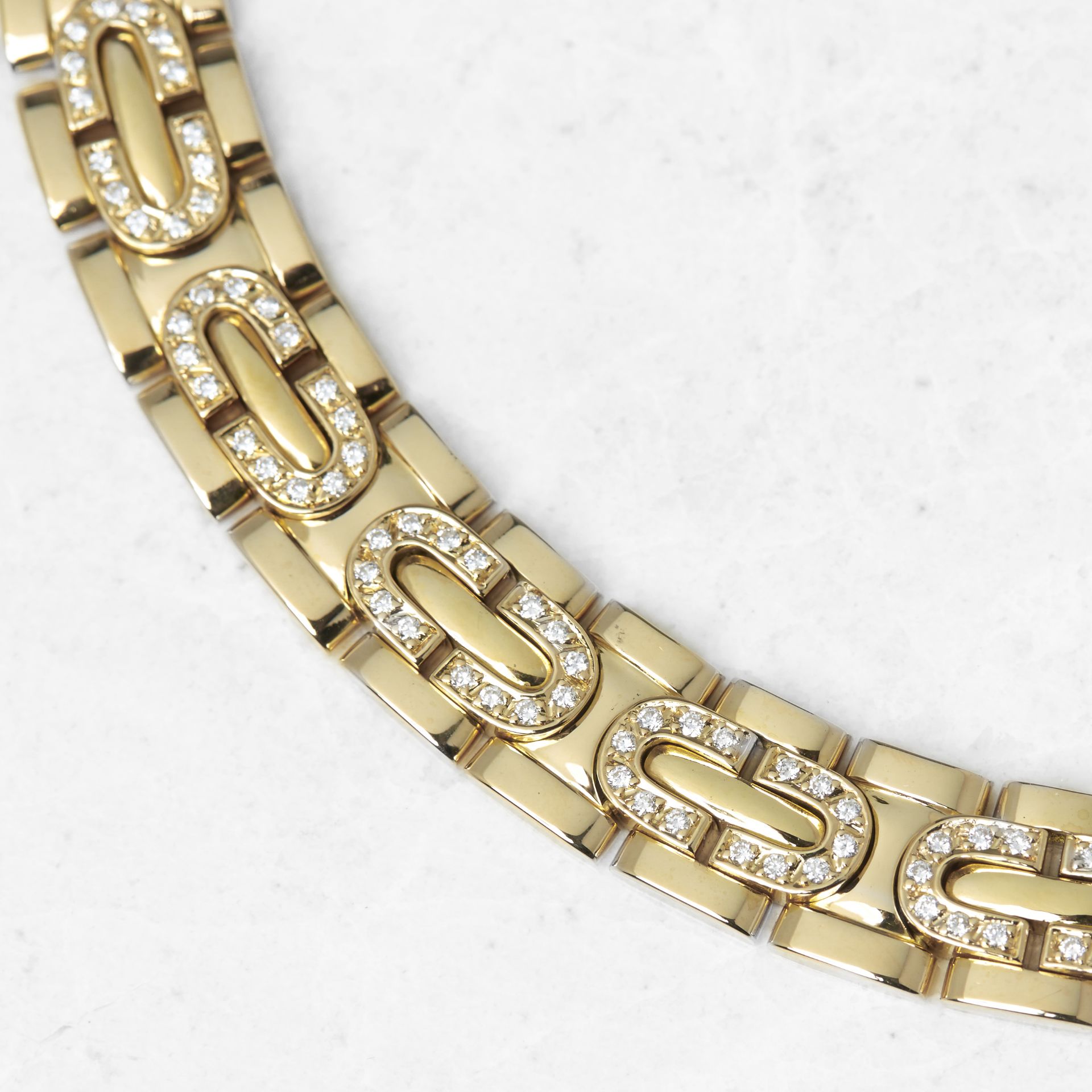 Cartier 18k Yellow Gold Oval Link Collar 0.70ct Diamond Panthre Necklace - Image 8 of 8