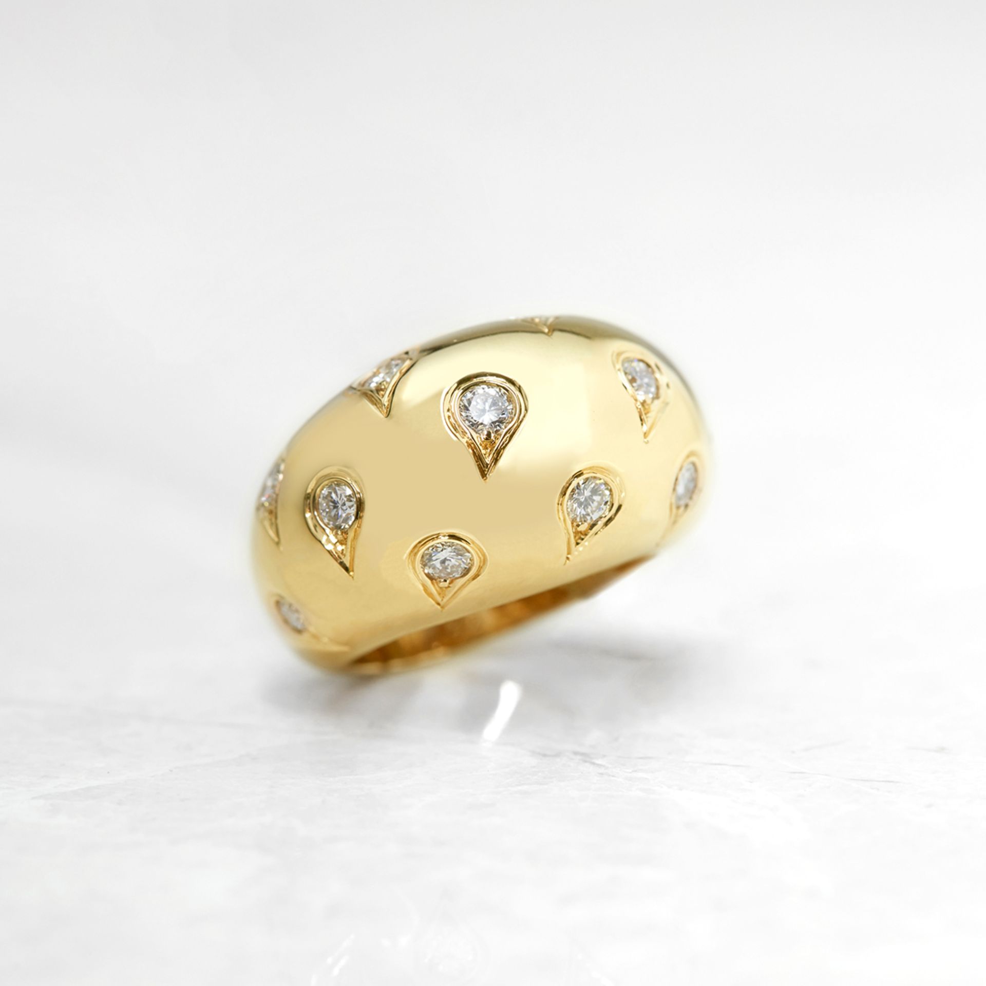 Cartier 18k Yellow Gold 1.00ct Diamond Bombe Ring - Image 3 of 7