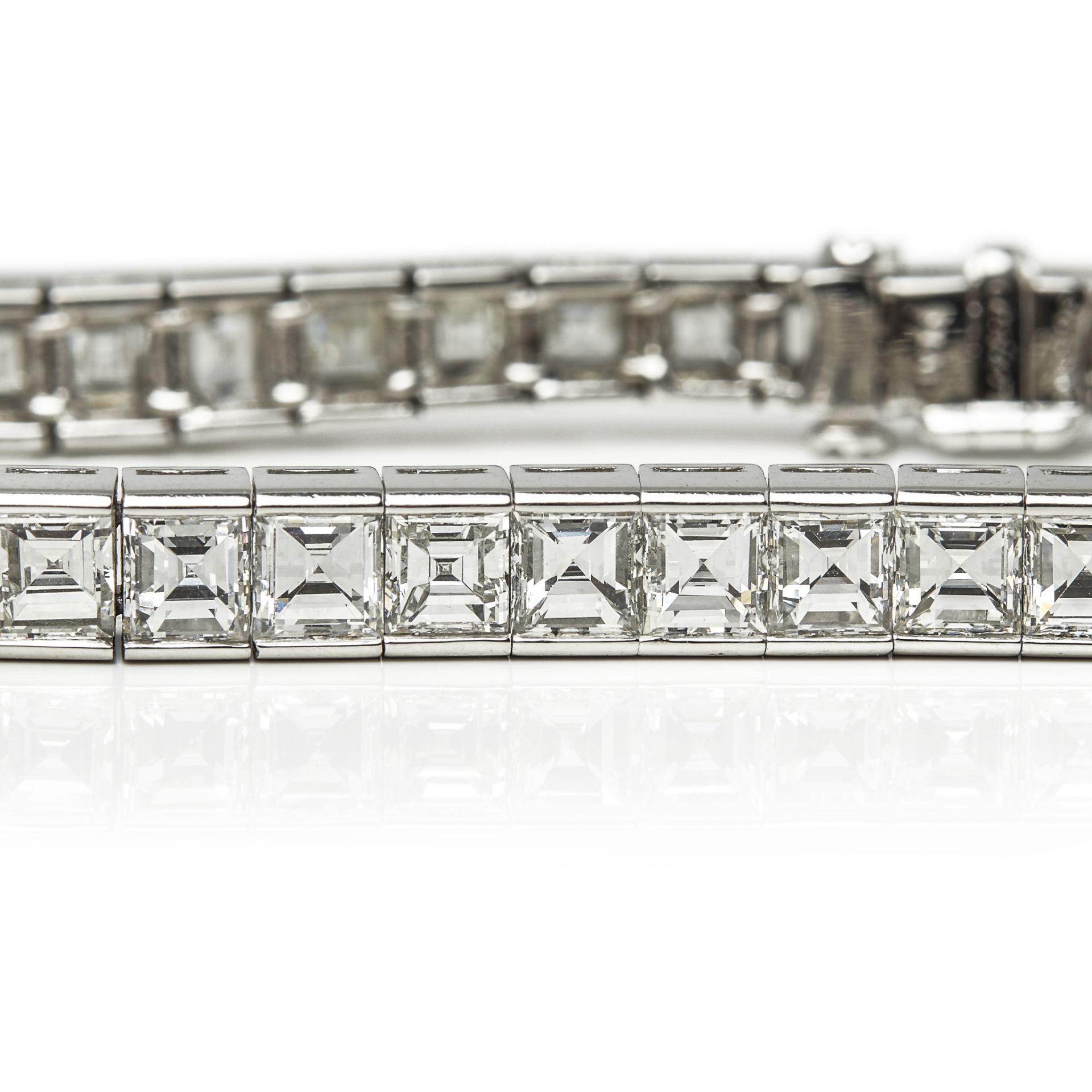 Cartier Platinum Diamond Tennis Bracelet - Image 9 of 12