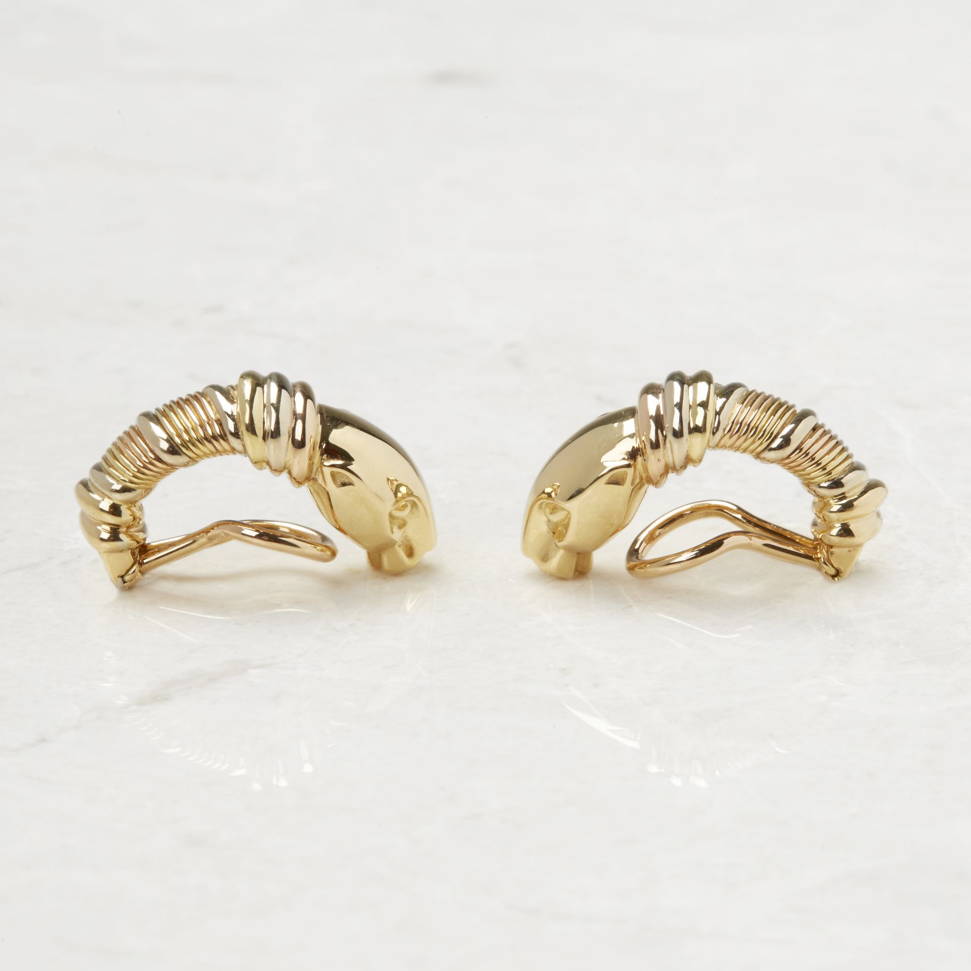 Cartier 18k Yellow Gold Panthre Earrings - Image 4 of 12