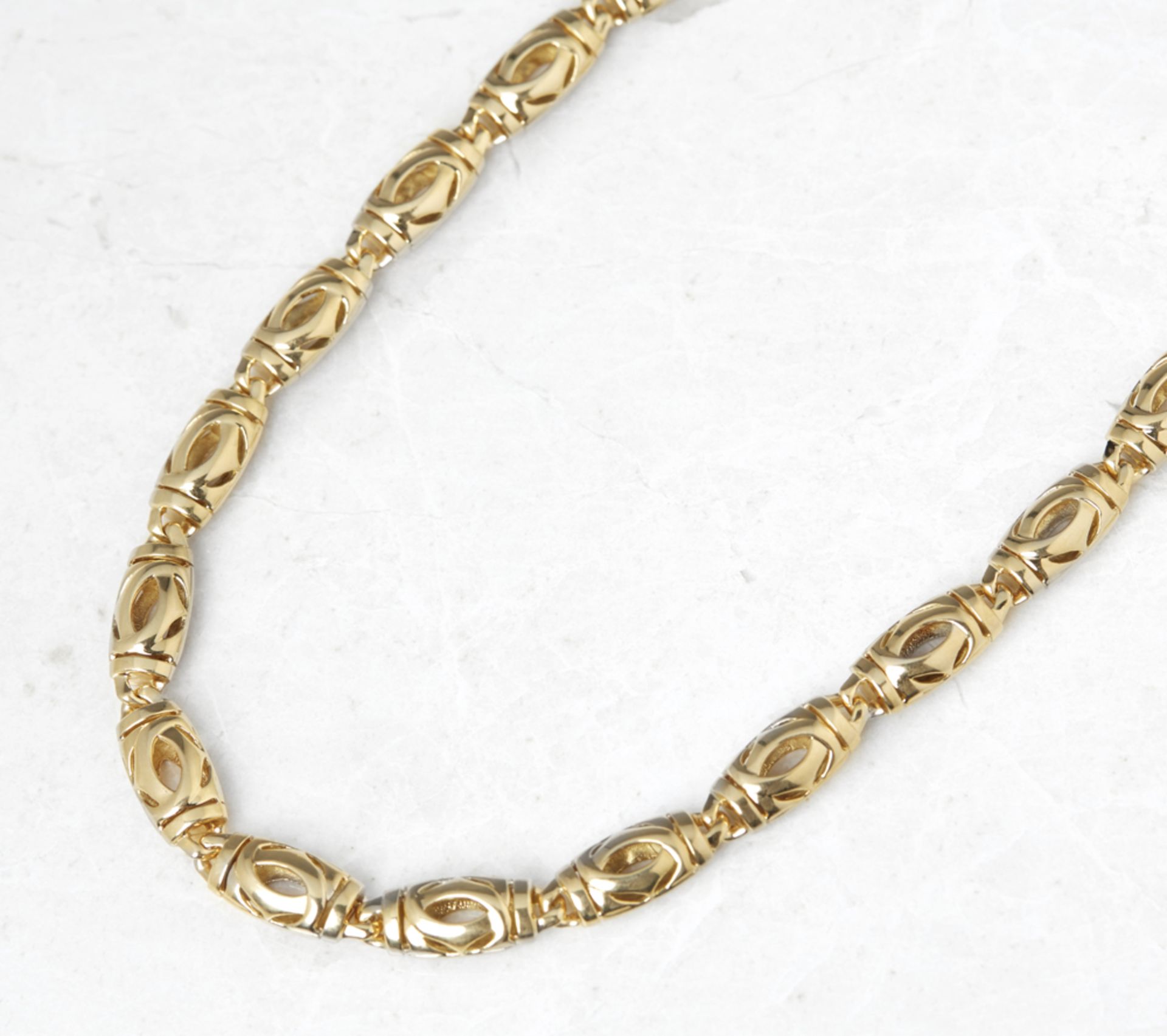 Cartier 18k Yellow Gold Double C Design Necklace