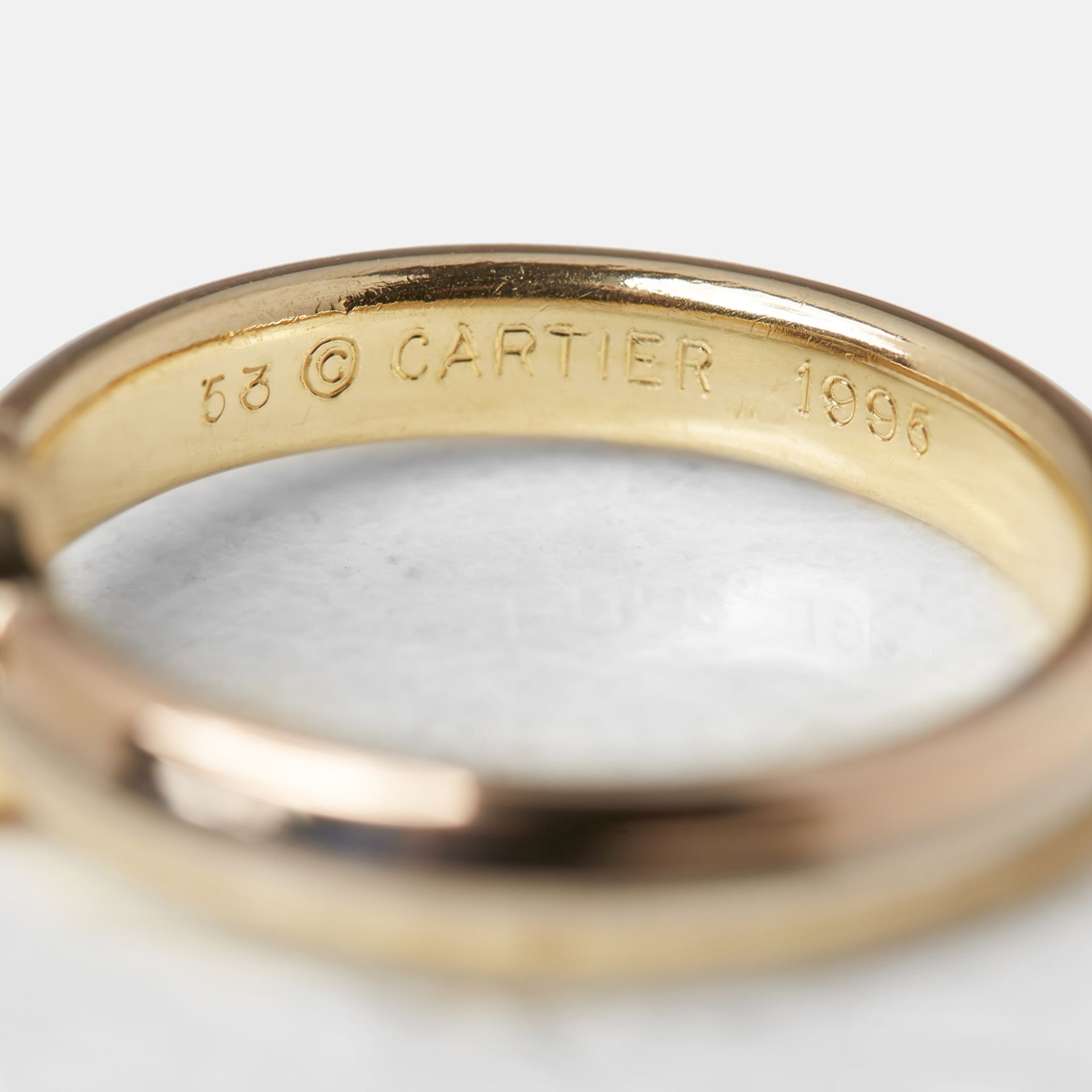 Cartier 18k Yellow, White & Rose Gold Single 0.15ct Diamond Ring - Image 11 of 12