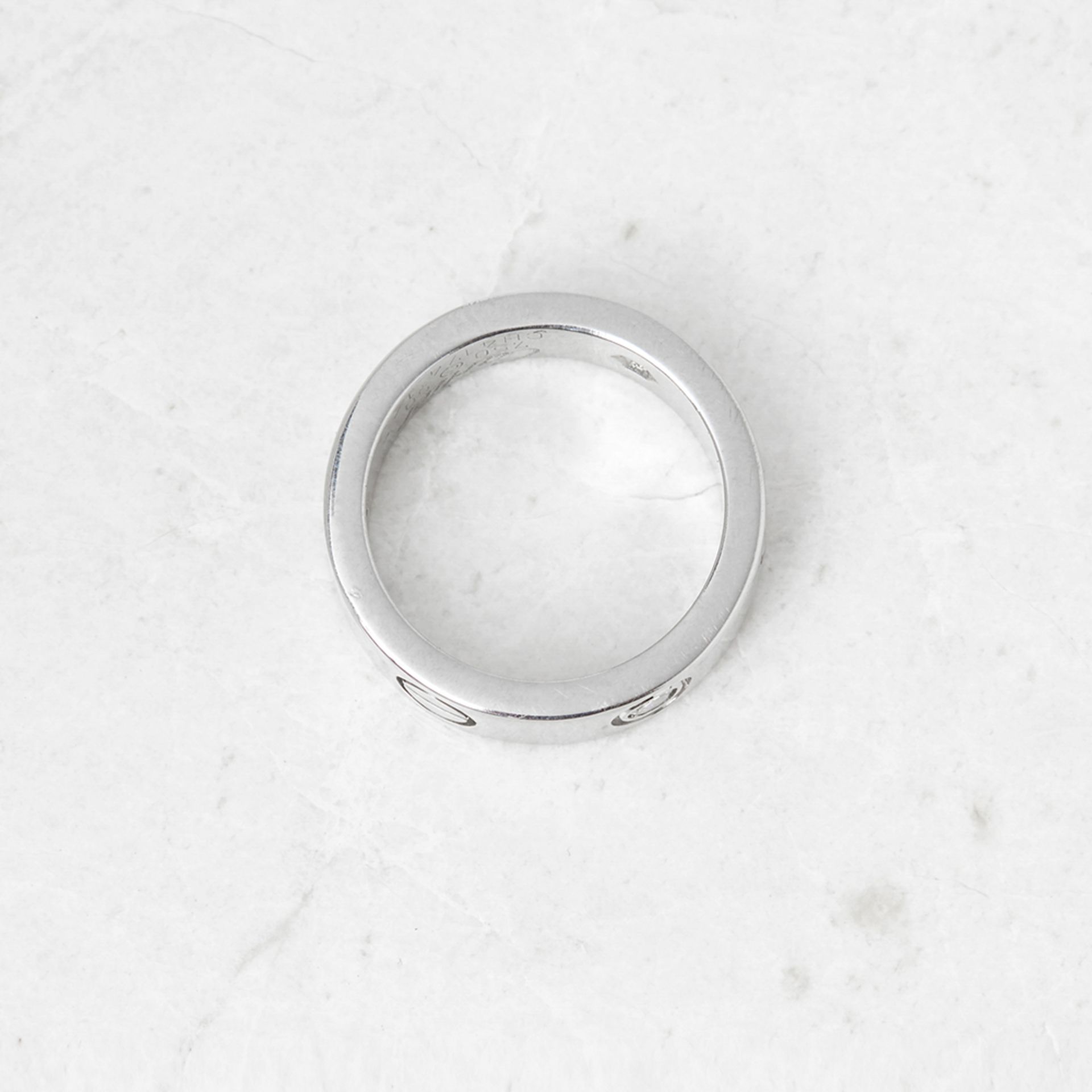 Cartier 18k White Gold 3 Diamond Love Ring - Image 7 of 12