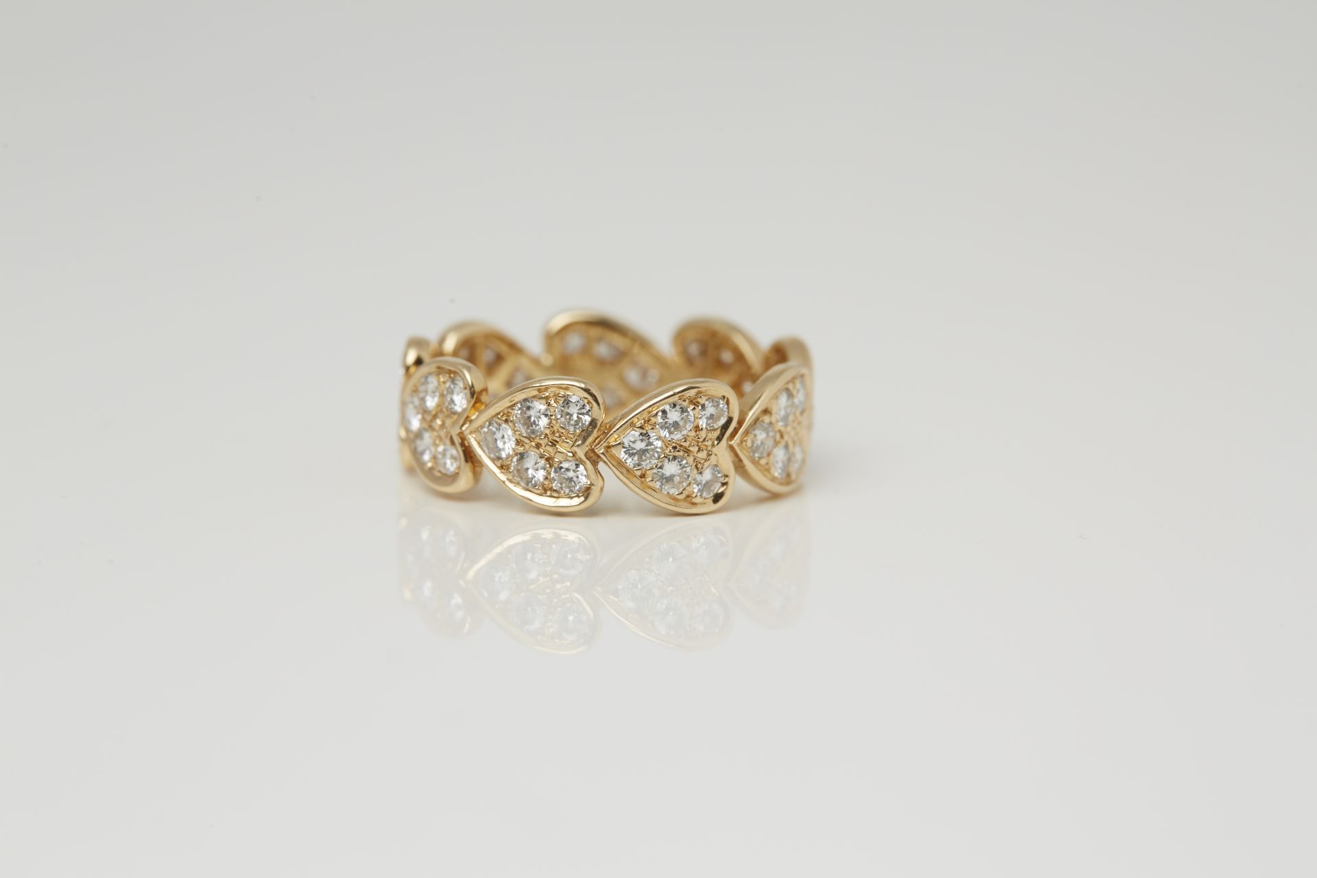 Cartier 18k Yellow Gold Diamond Heart Ring - Image 18 of 23