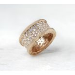 Bulgari 18k Rose Gold Diamond B.Zero1 Ring