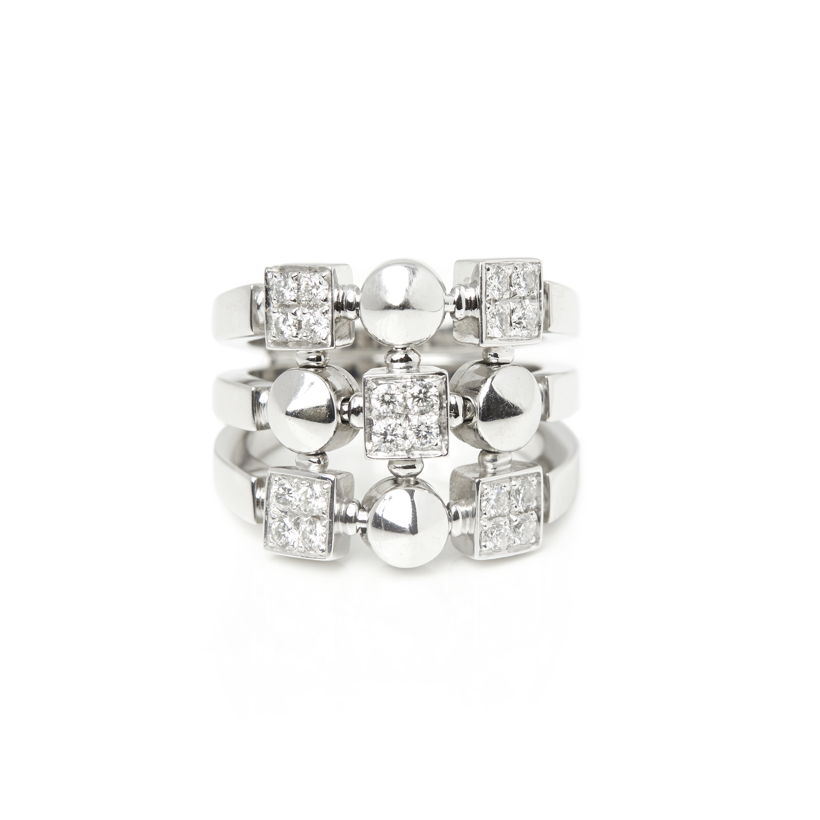 Bulgari 18k White Gold Diamond Luc_a Ring - Image 12 of 18